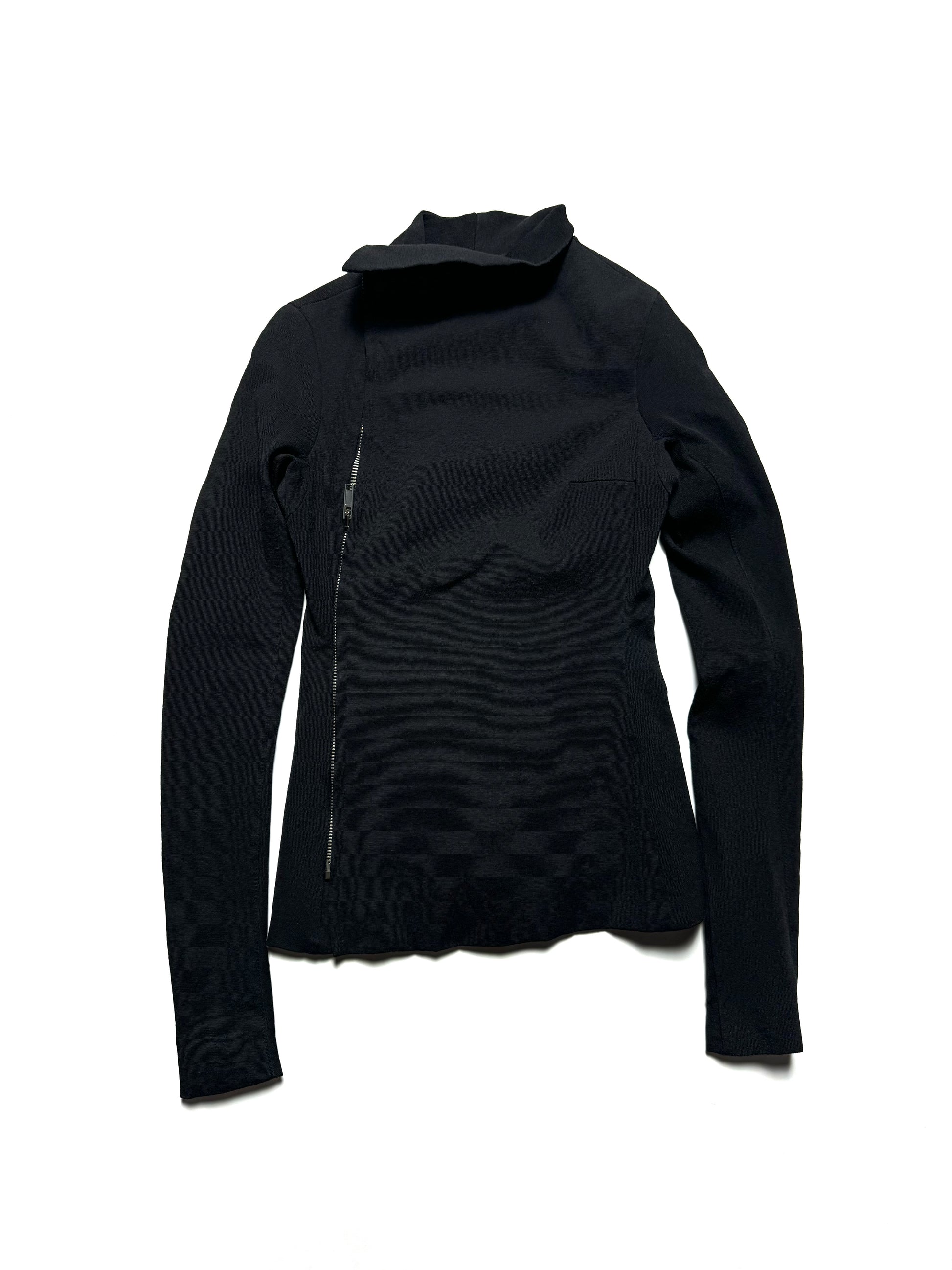 Rick Owens Asymmetrical Zip  DRKSHDW High Collar Jacket