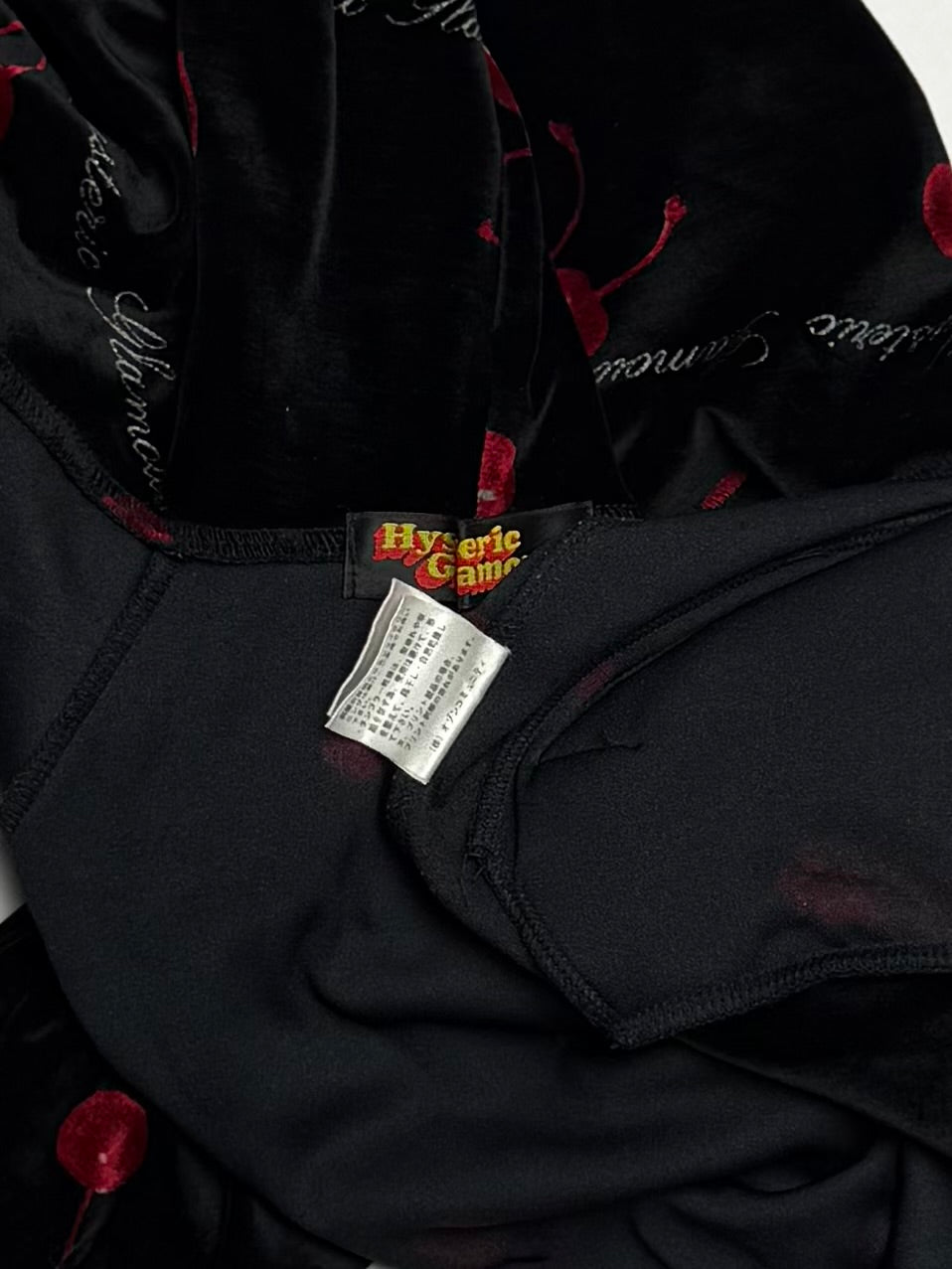 HYSTERIC GLAMOUR 90s Cherry Velvet Track Top