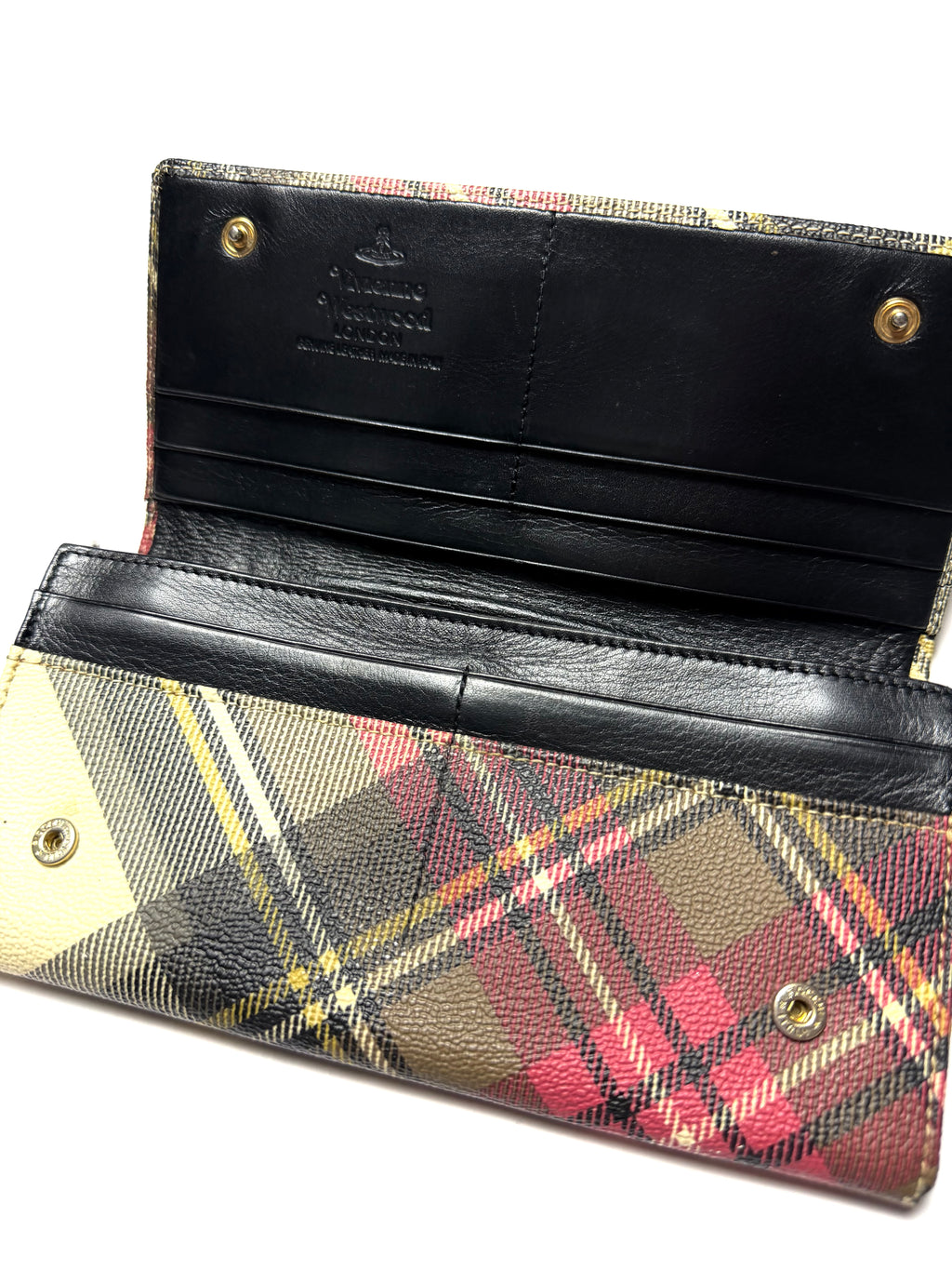 Vivienne Westwood Leather Plaid Wallet