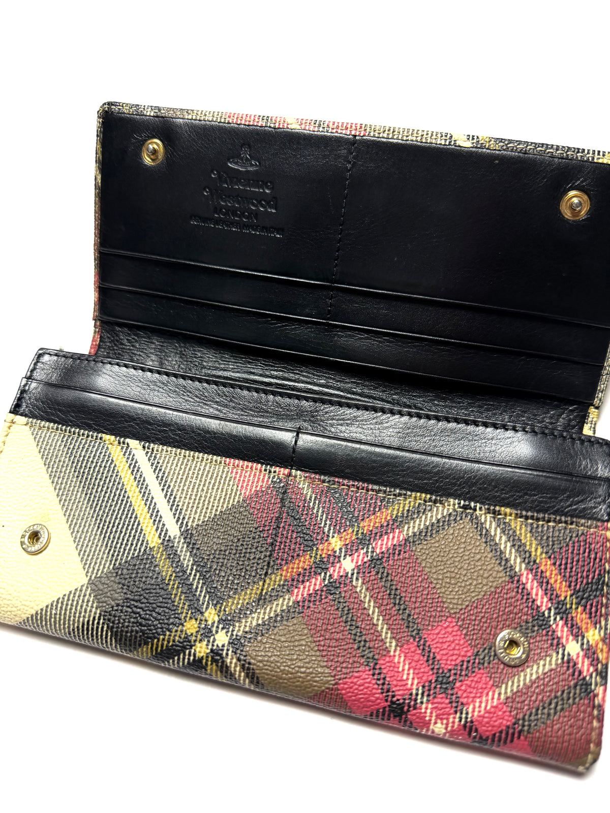 Vivienne Westwood Leather Plaid Wallet