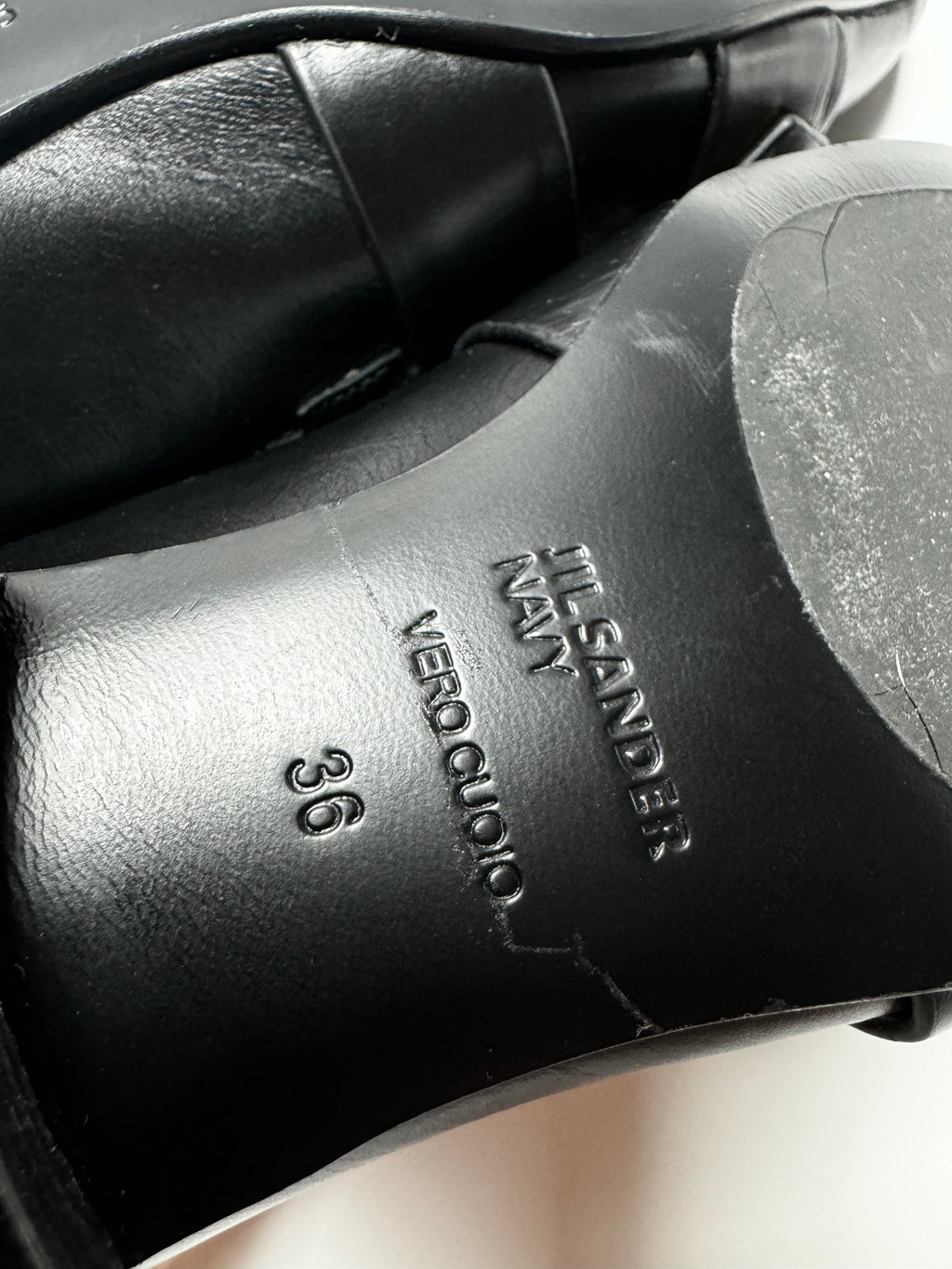 Jil Sander Black Double Strap Loafer