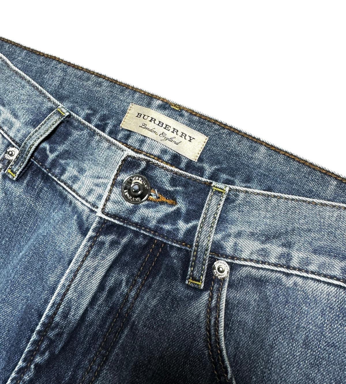 Burberry Knight Logo Washed Denim Jean