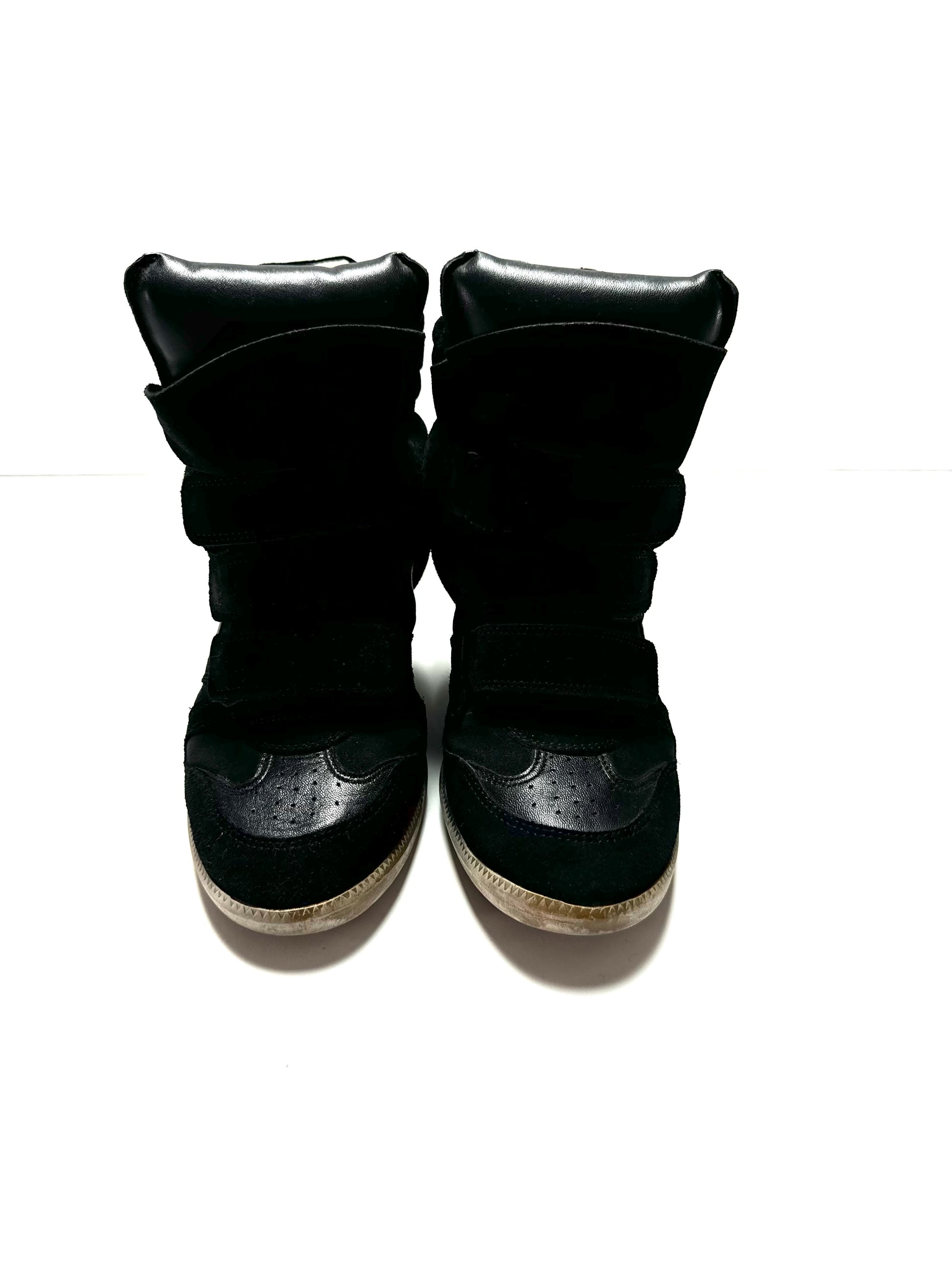 Isabel Marant Bekett Wedge Black Suede Sneaker