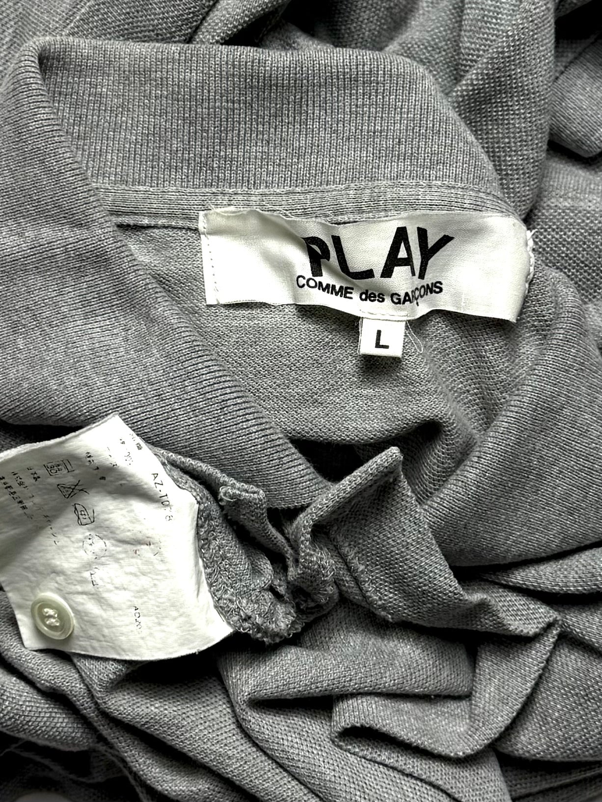 COMME DES GARCONS Play Polo Shirt Grey