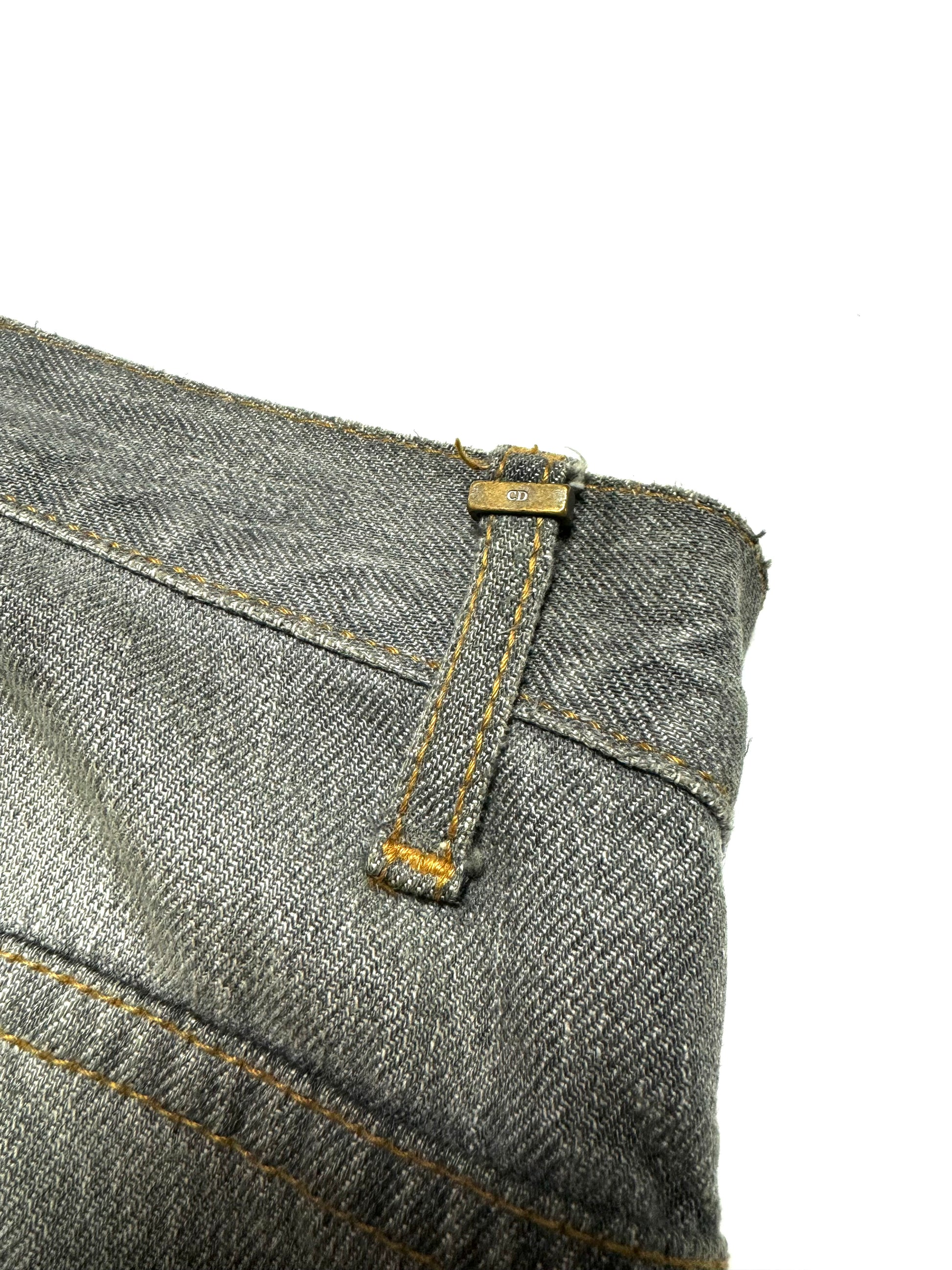 Dior 2000s Washed Grey Denim Jean