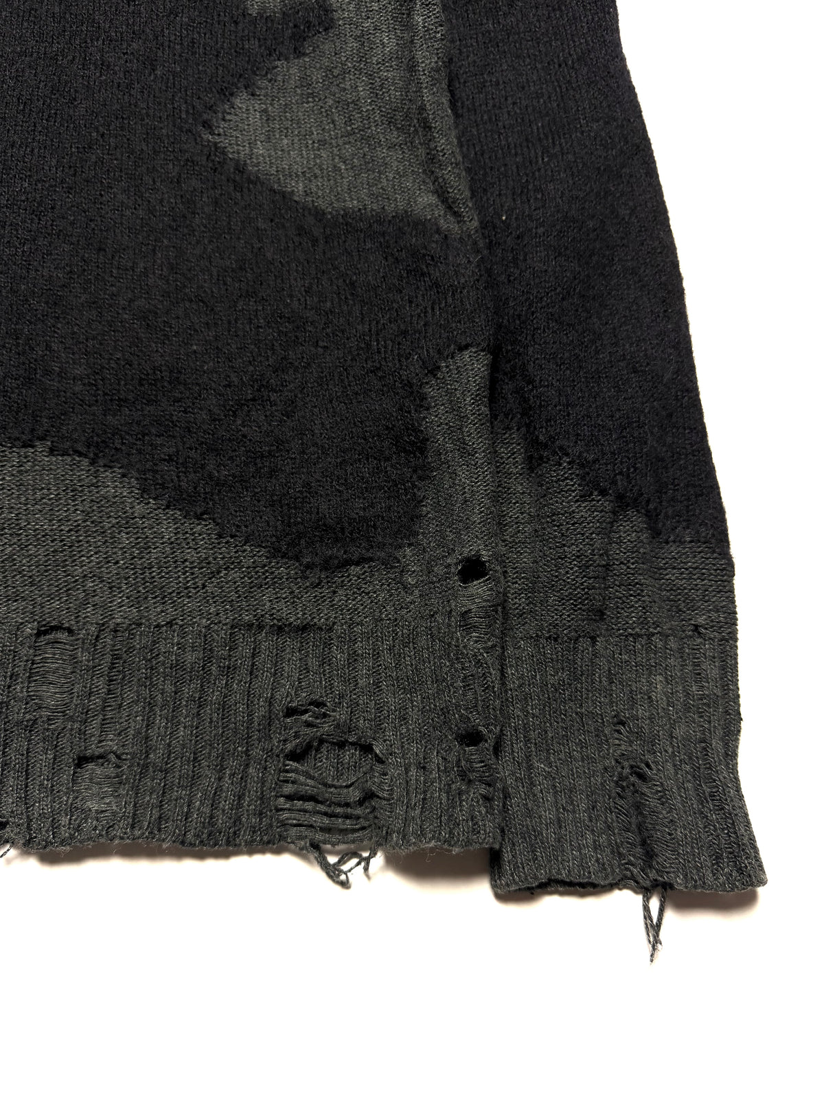 AW2018 Diesel Grey & Black Distressed Sweater