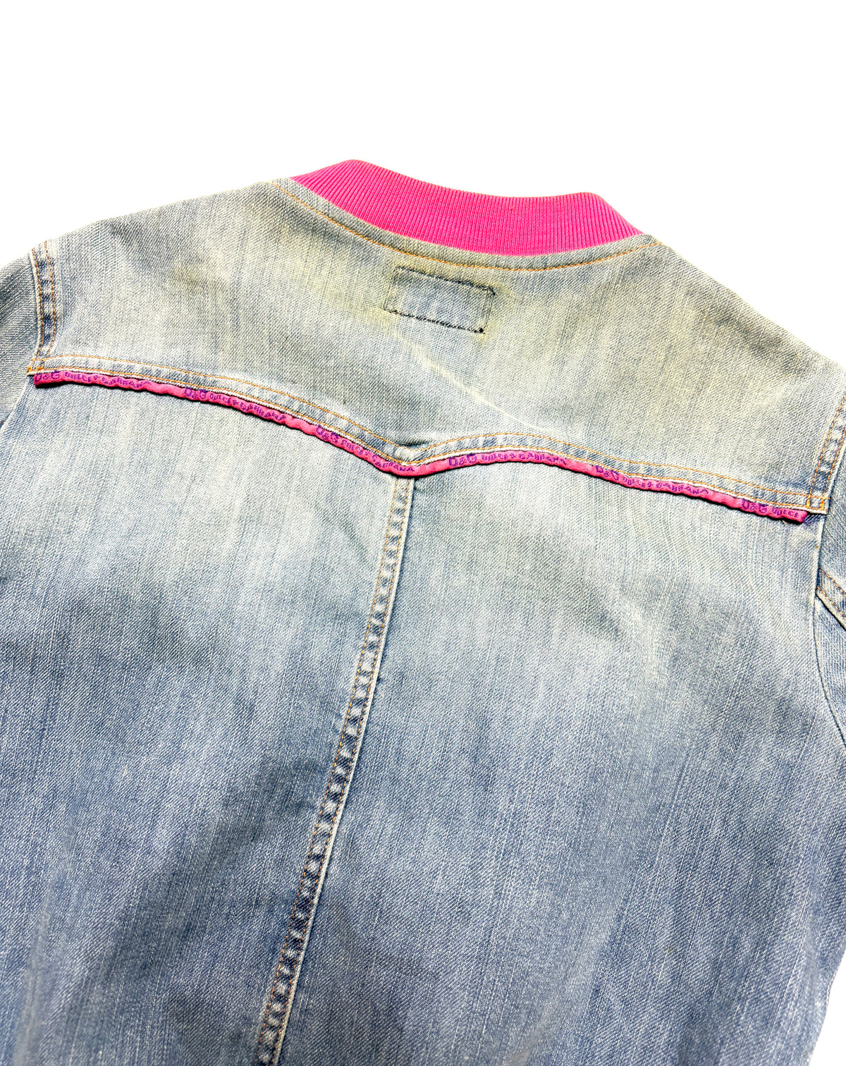 D&G Denim Pink Ribbed Trim 2003 Jacket