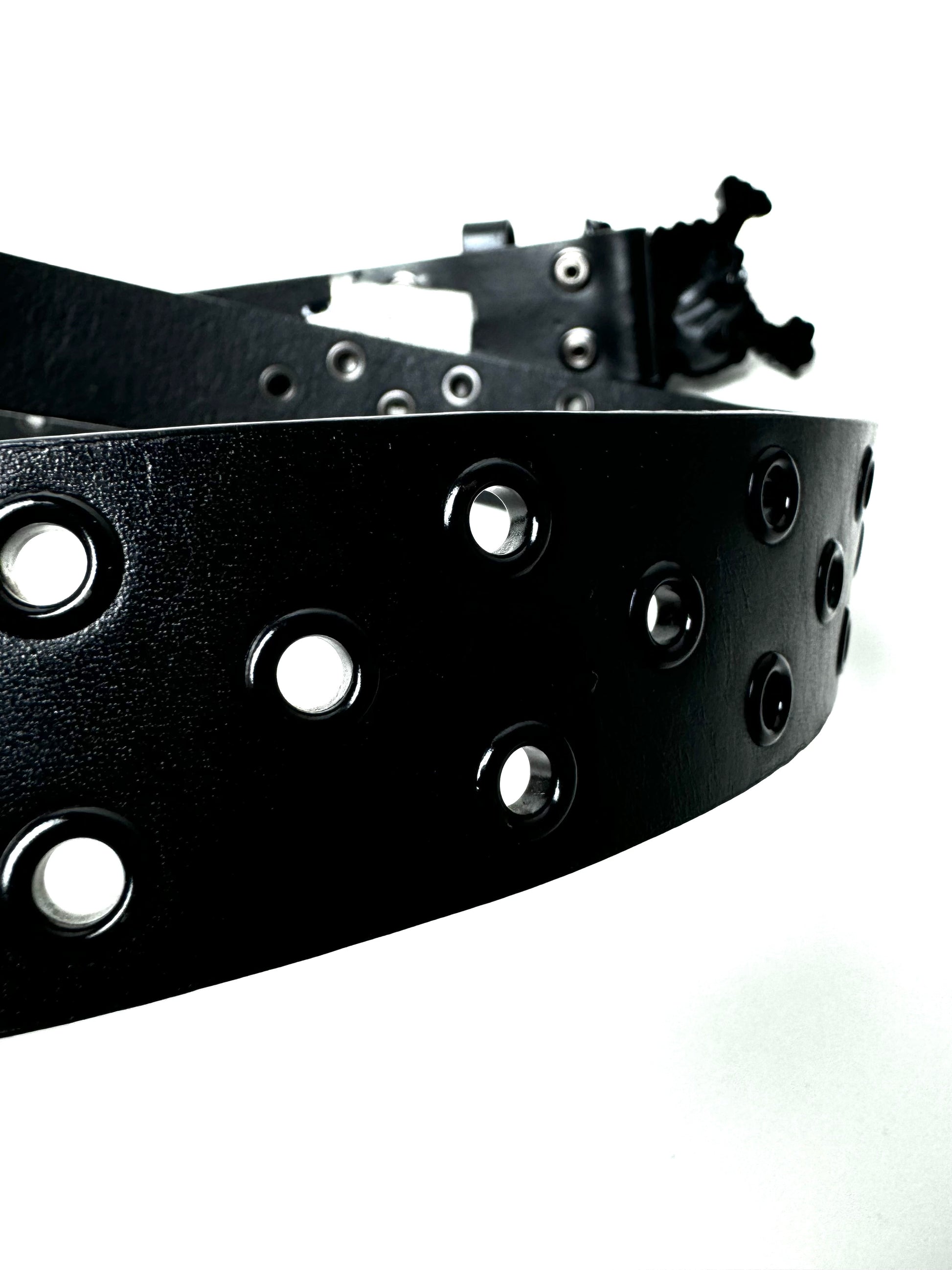 Oakley 2008 Black Skull Metal Leather Belt