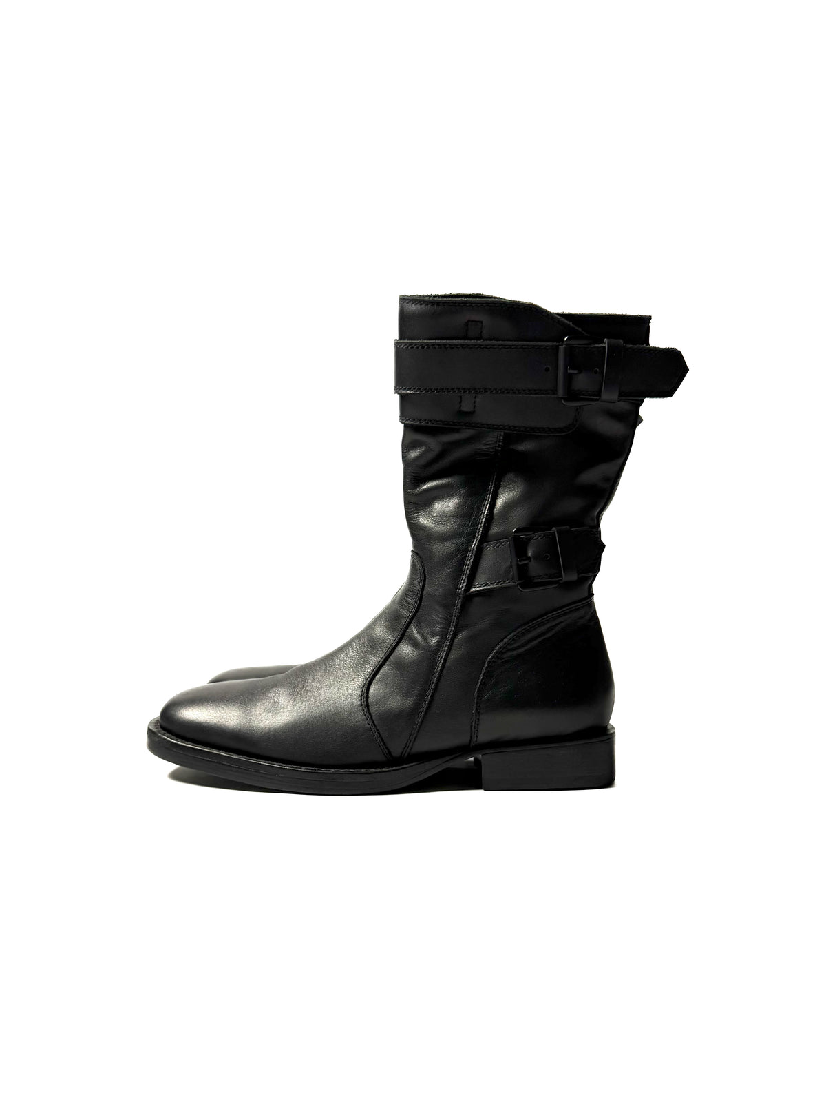 ANN DEMEULEMEESTER Leather Combat Boots