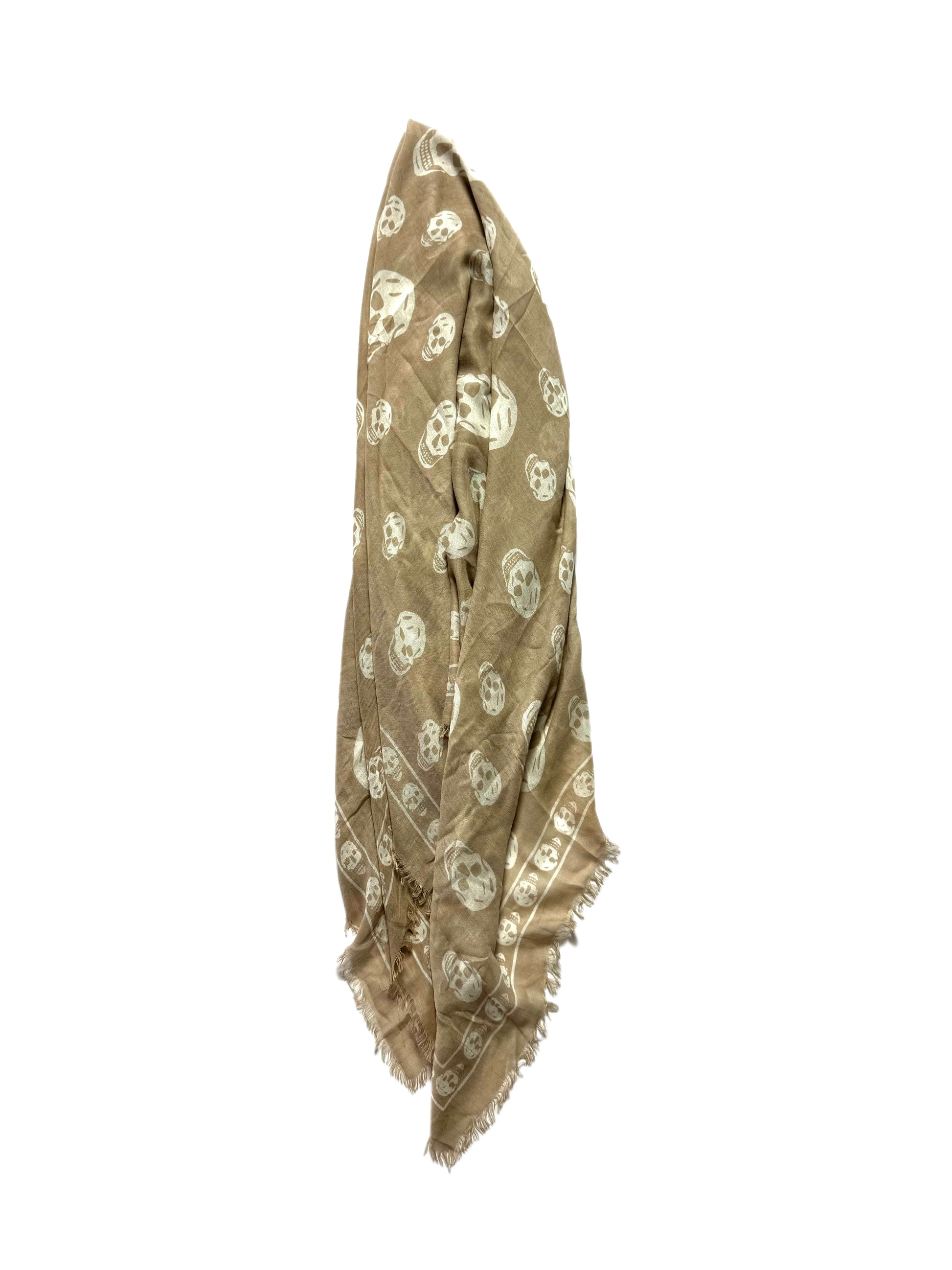Alexander McQueen Brown  Skull Scarf (2012)
