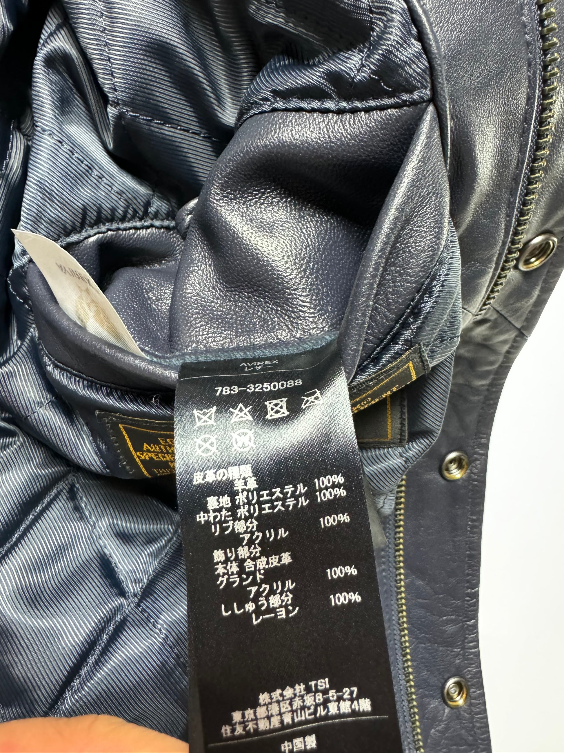 Avirex x Black Eye Patch Lamb Leather Jacket