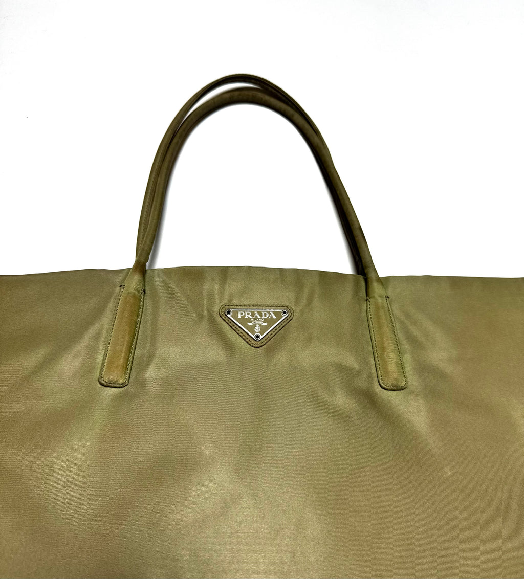 PRADA Vintage Olive Tote Bag