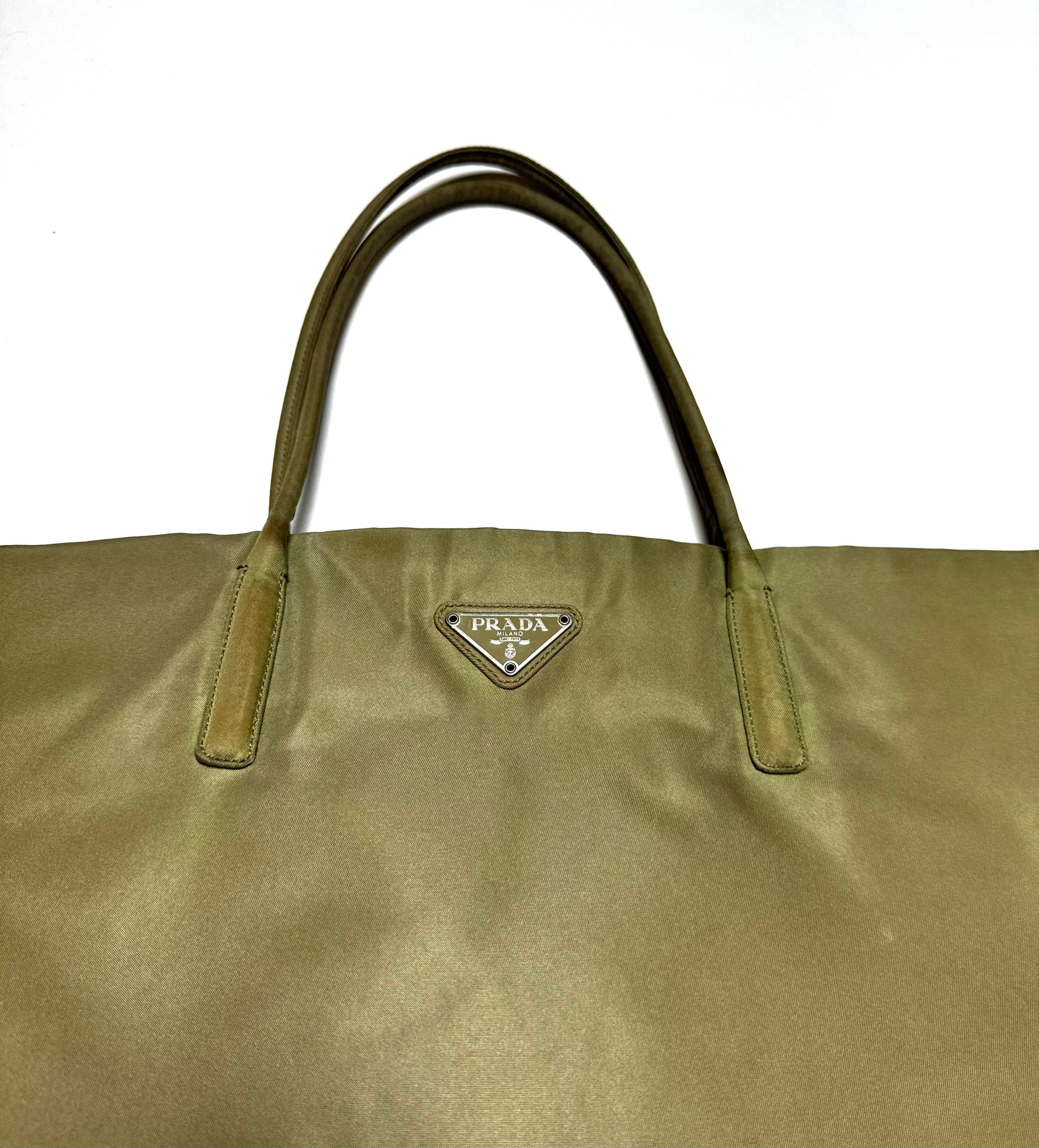 PRADA Vintage Olive Tote Bag