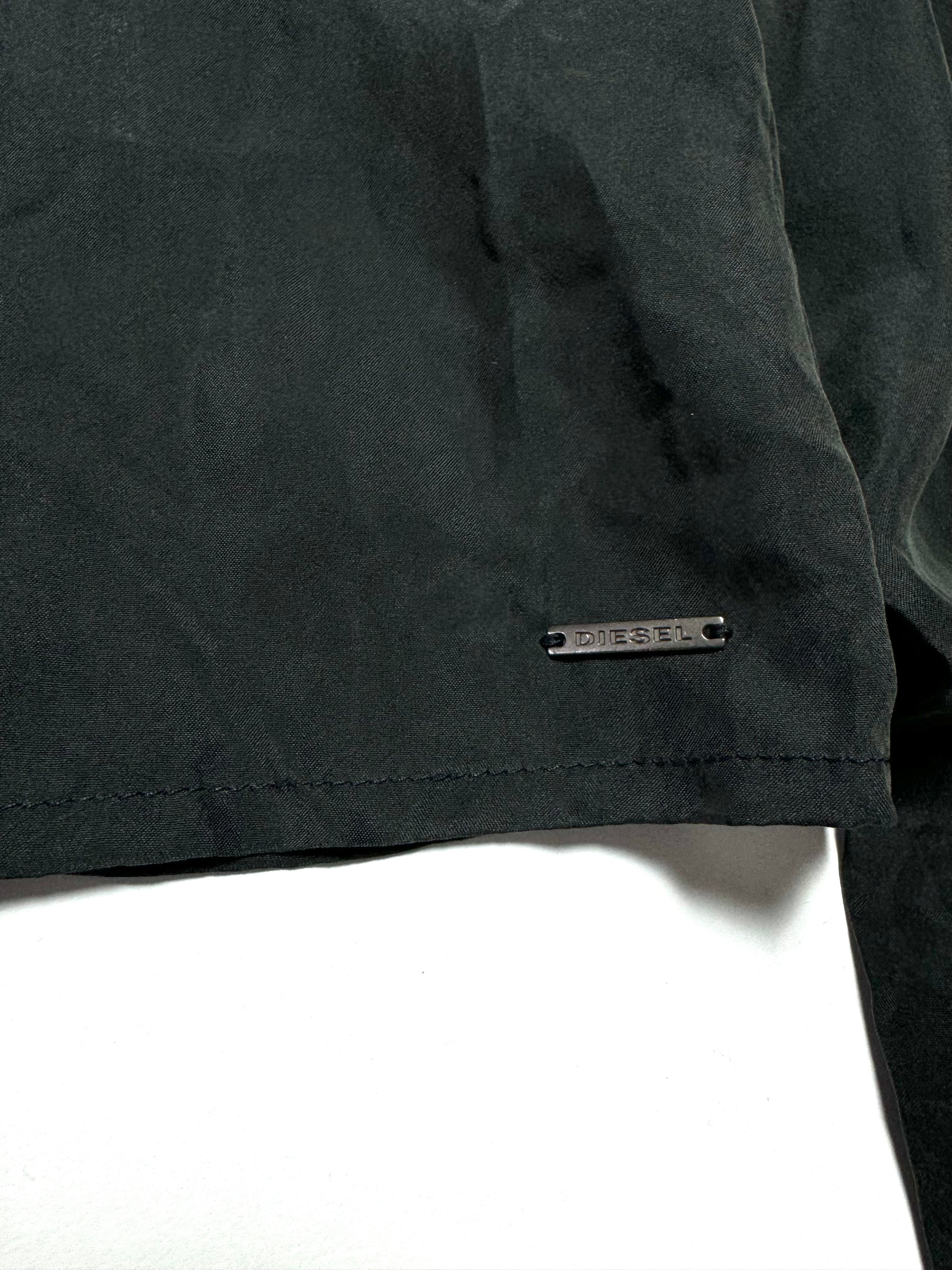 Diesel Black Asymmetrical Collar Shirt