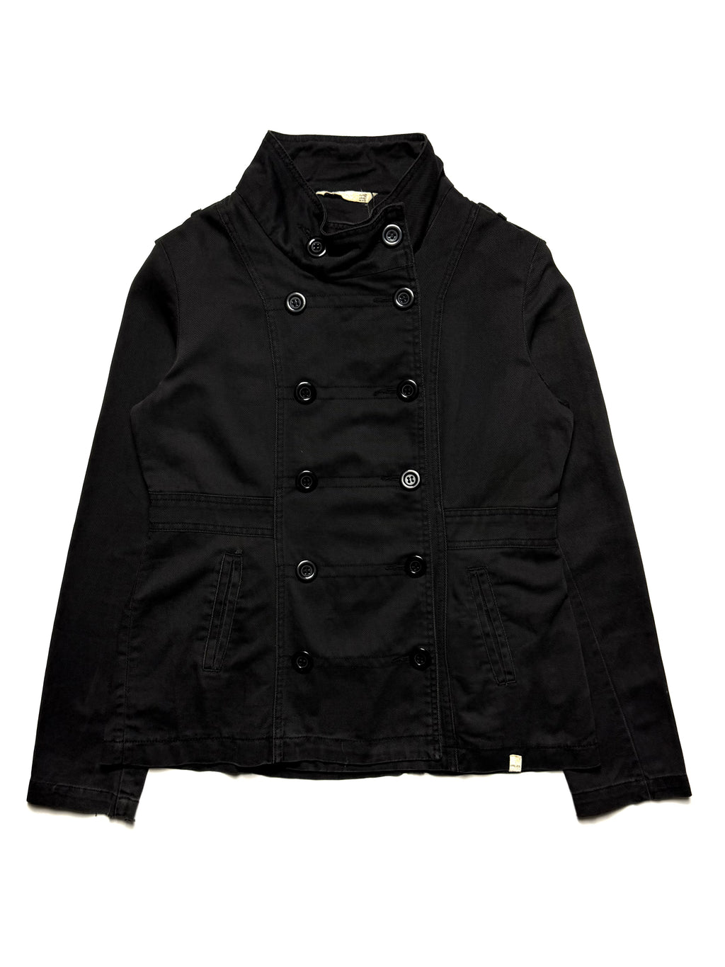 DIESEL Double Breasted Twill Peacoat