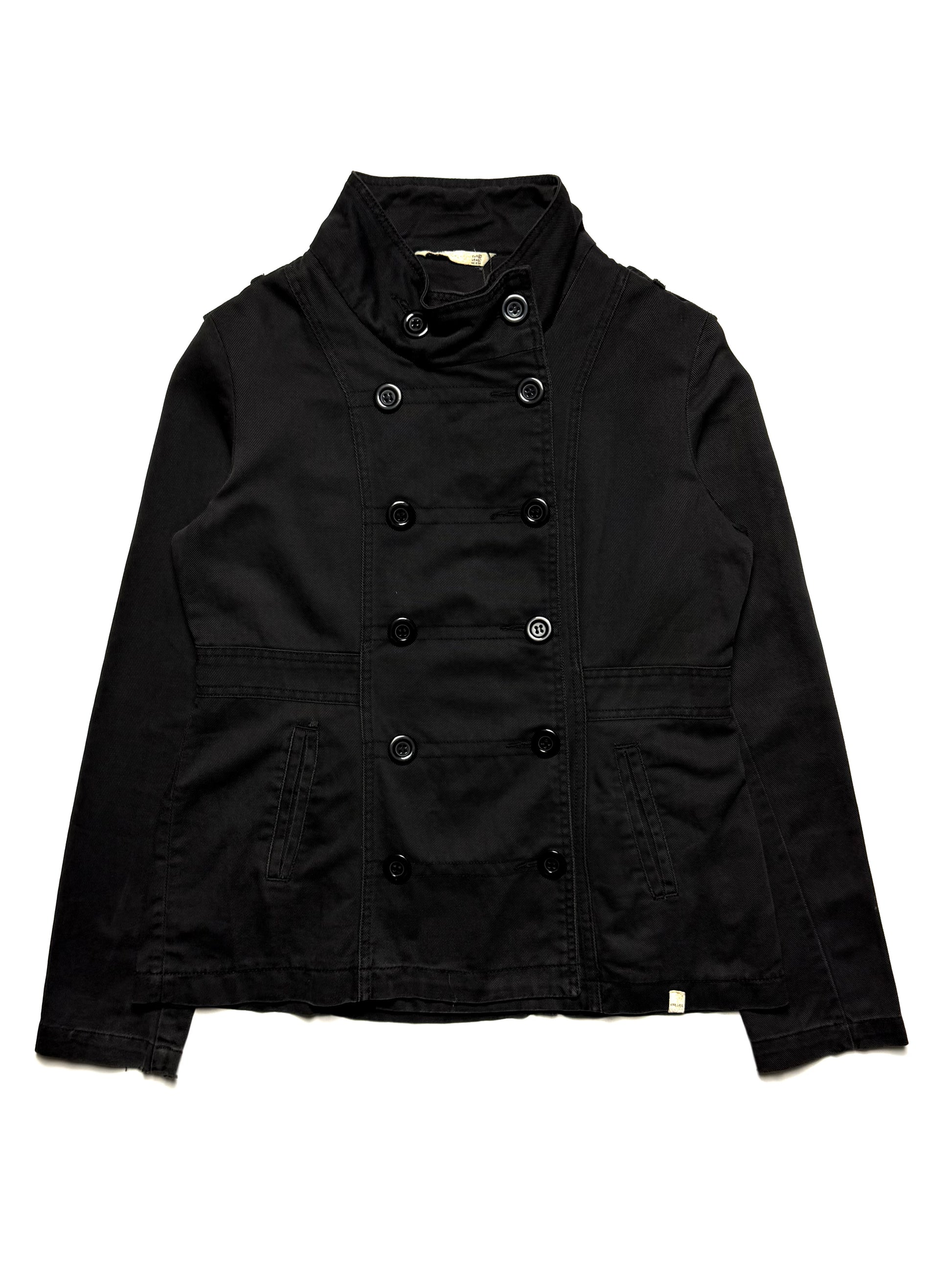 DIESEL Double Breasted Twill Peacoat