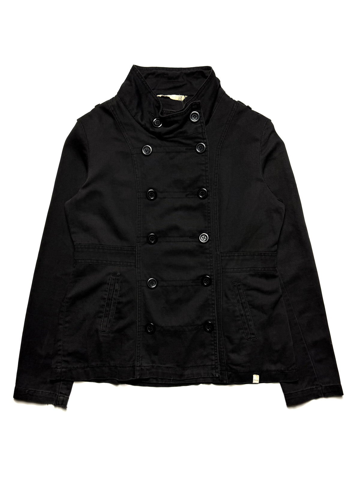 DIESEL Double Breasted Twill Peacoat