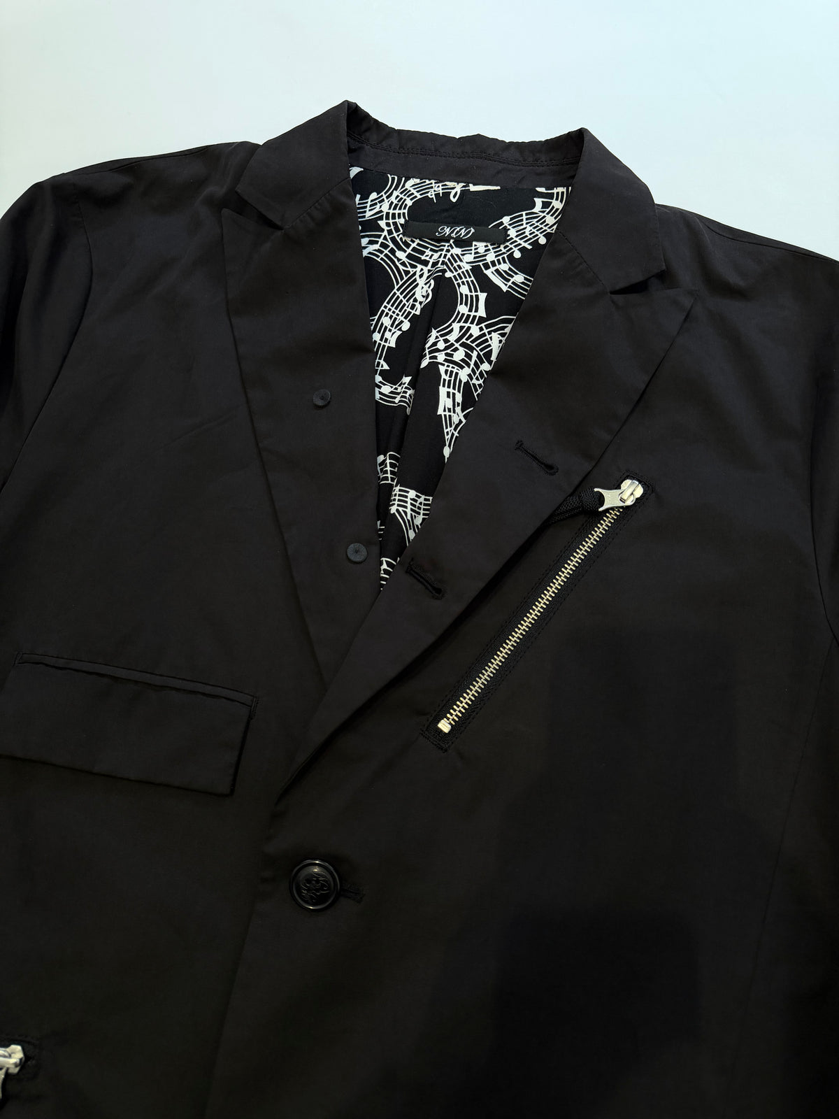 Number (n)ine Black Blazer Zip Pocket Jacket