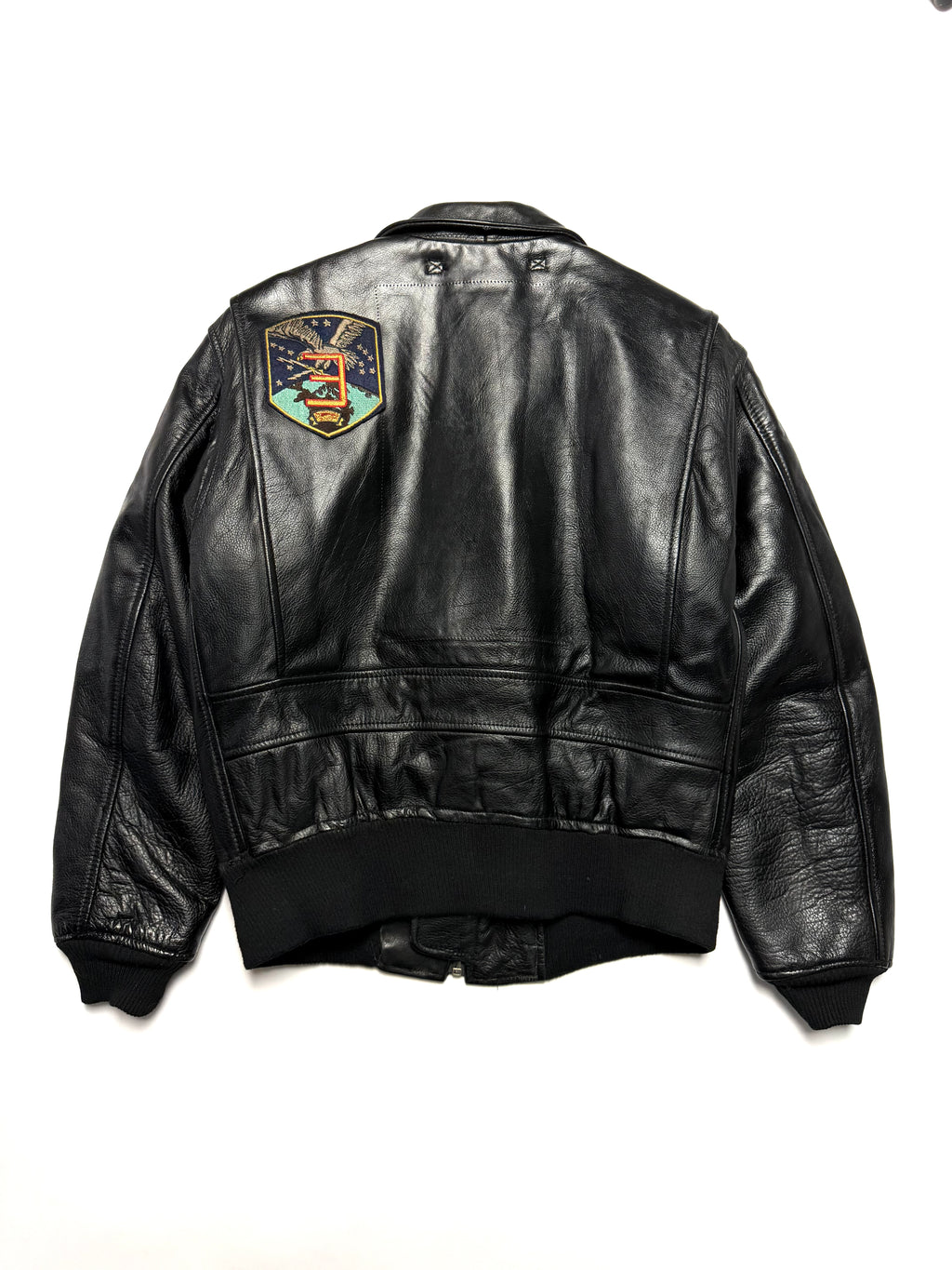Avirex Leather Military G-1 Jacket  U.S.S. William M. Standley