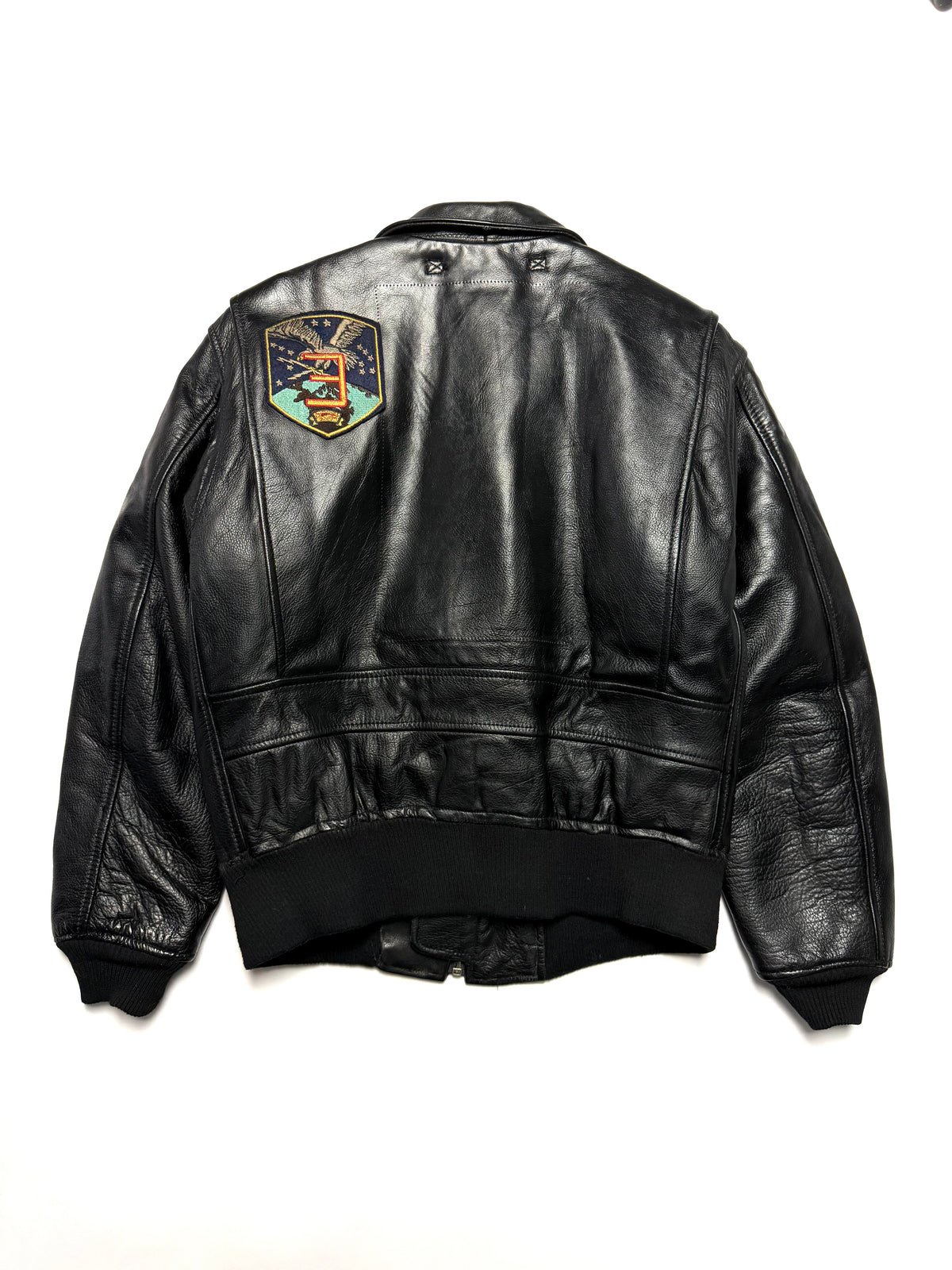 Avirex Leather Military G-1 Jacket  U.S.S. William M. Standley