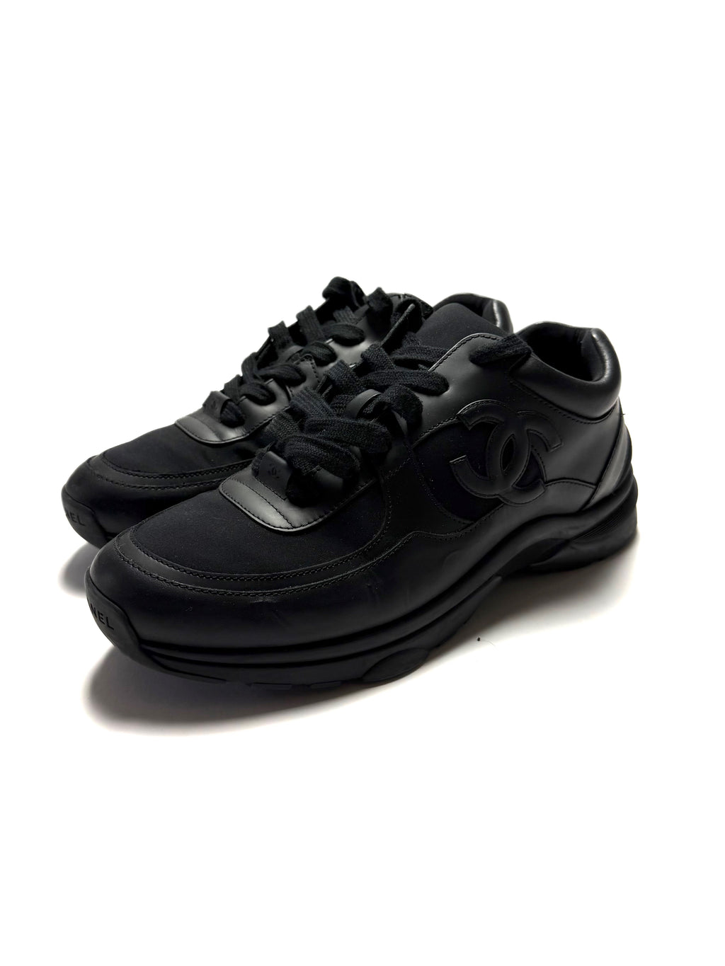 Chanel CC Uniform Triple Black Sneaker
