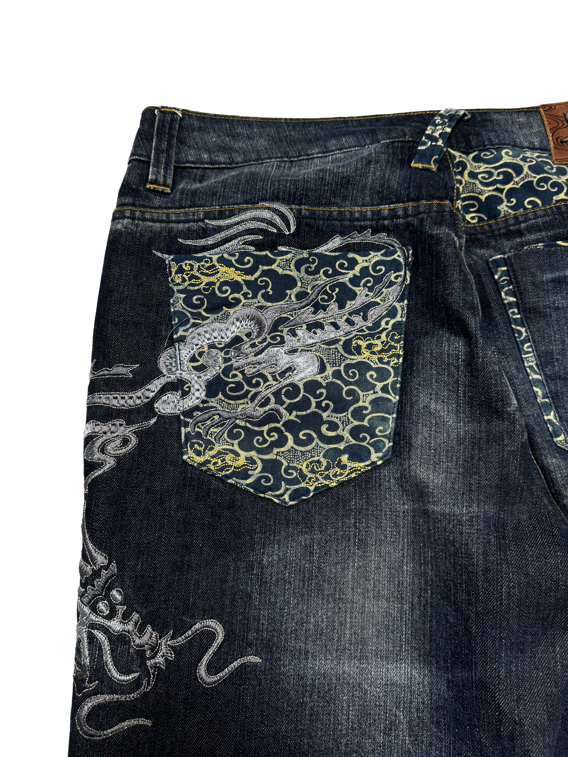 Big Train Y2K Japanese Washed Embroidery Denim Jean