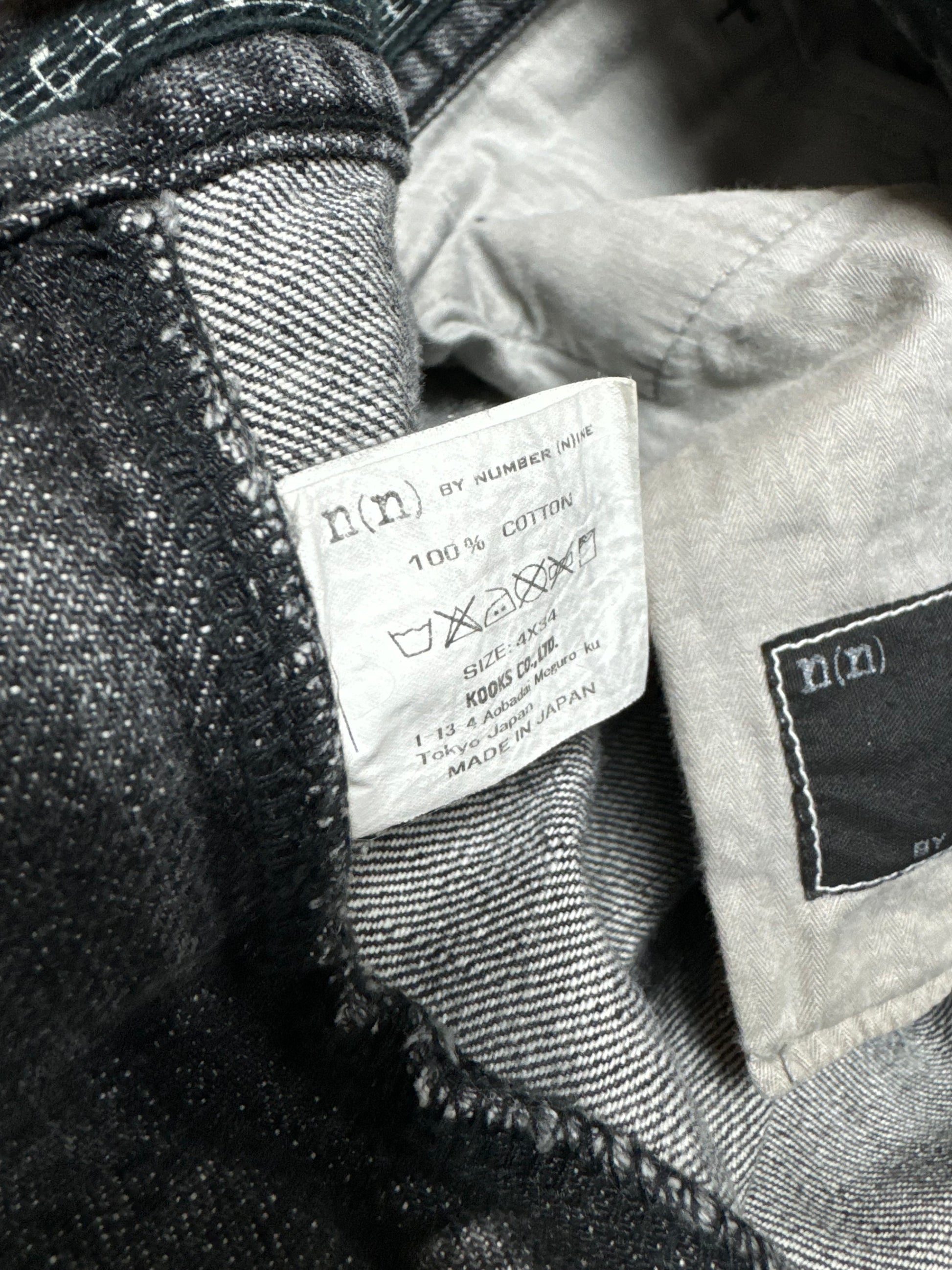 Number Nine Dark Grey Washed Distressed Jean