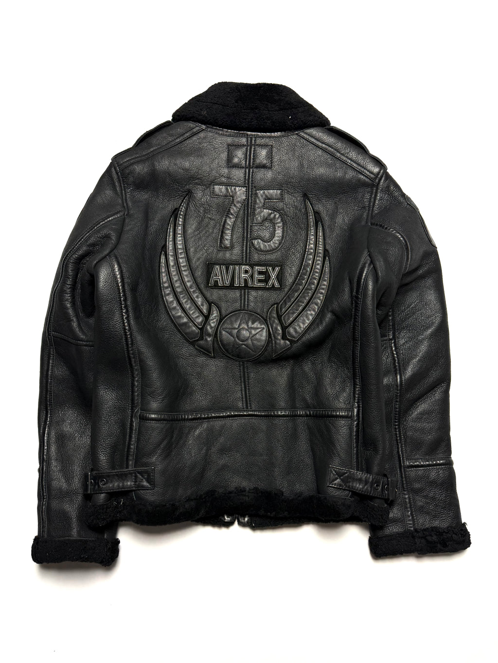Avirex Type B-6 Patched Black Flight Jacket