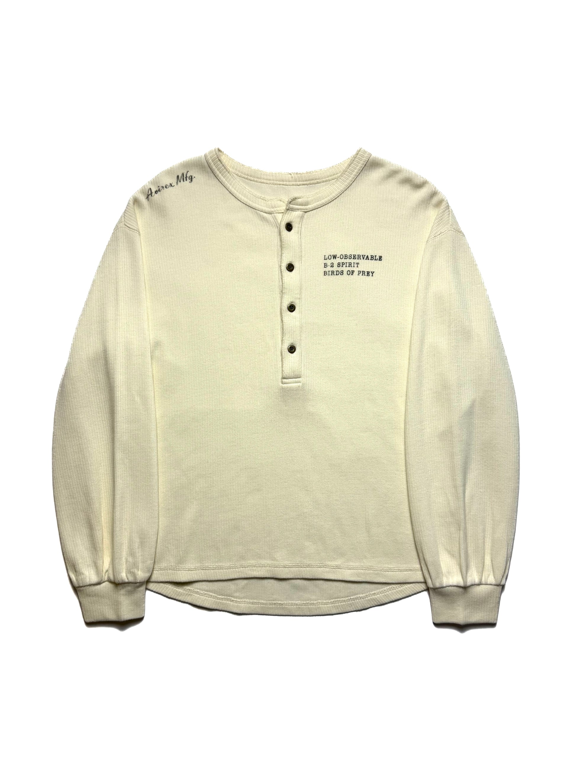 AVIREX Vintage Cream Henley Shirt