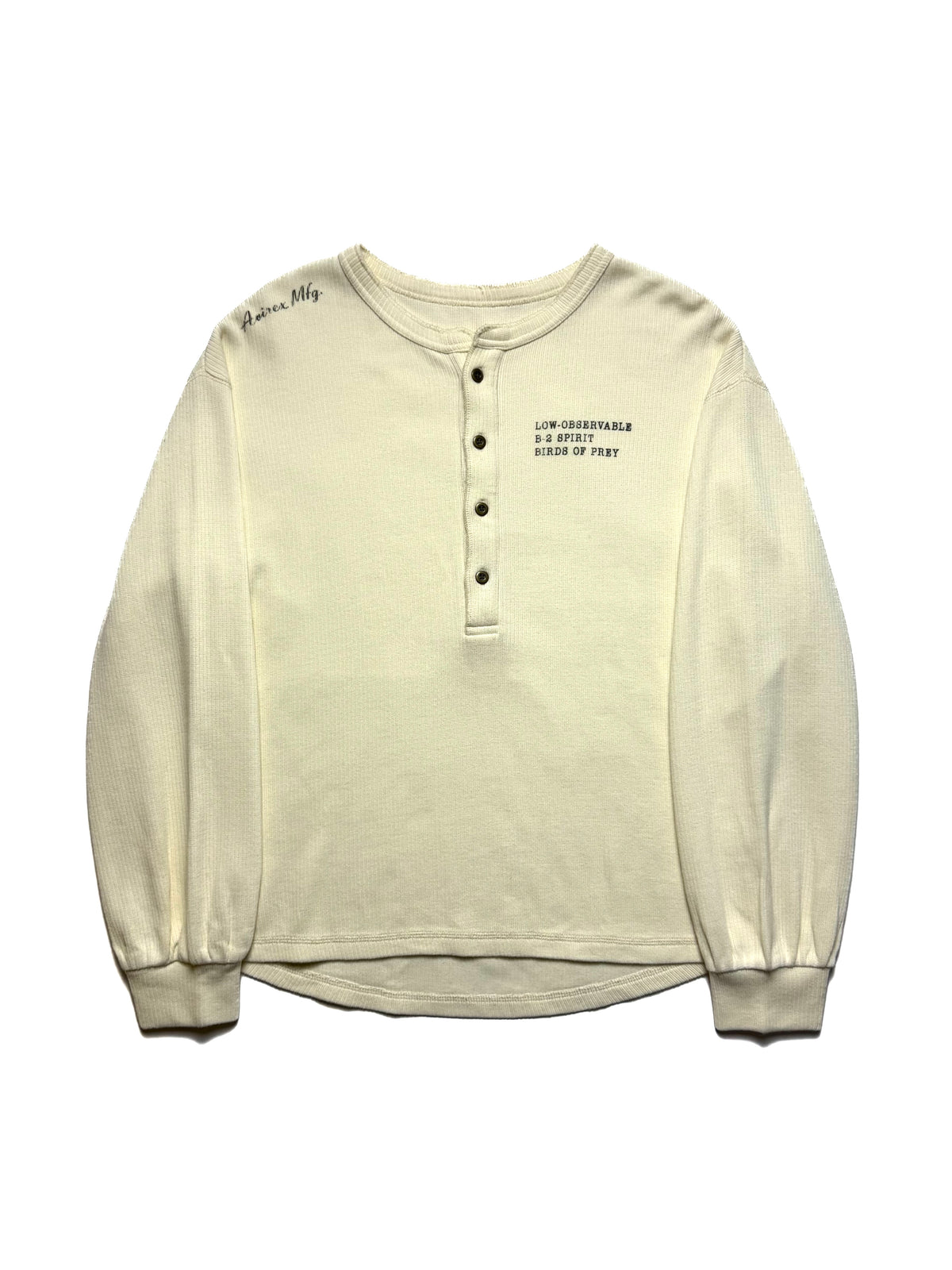 AVIREX Vintage Cream Henley Shirt