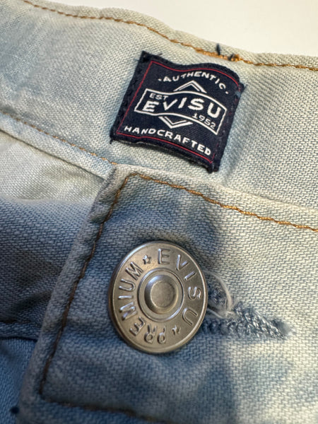 Evisu Light Washed Denim Short