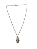 Christian Dior Teddy Bear Rhinestones Necklace Pendant