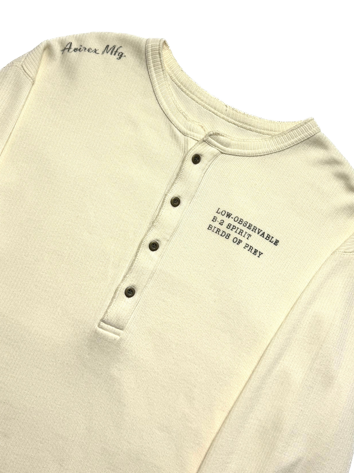 AVIREX Vintage Cream Henley Shirt
