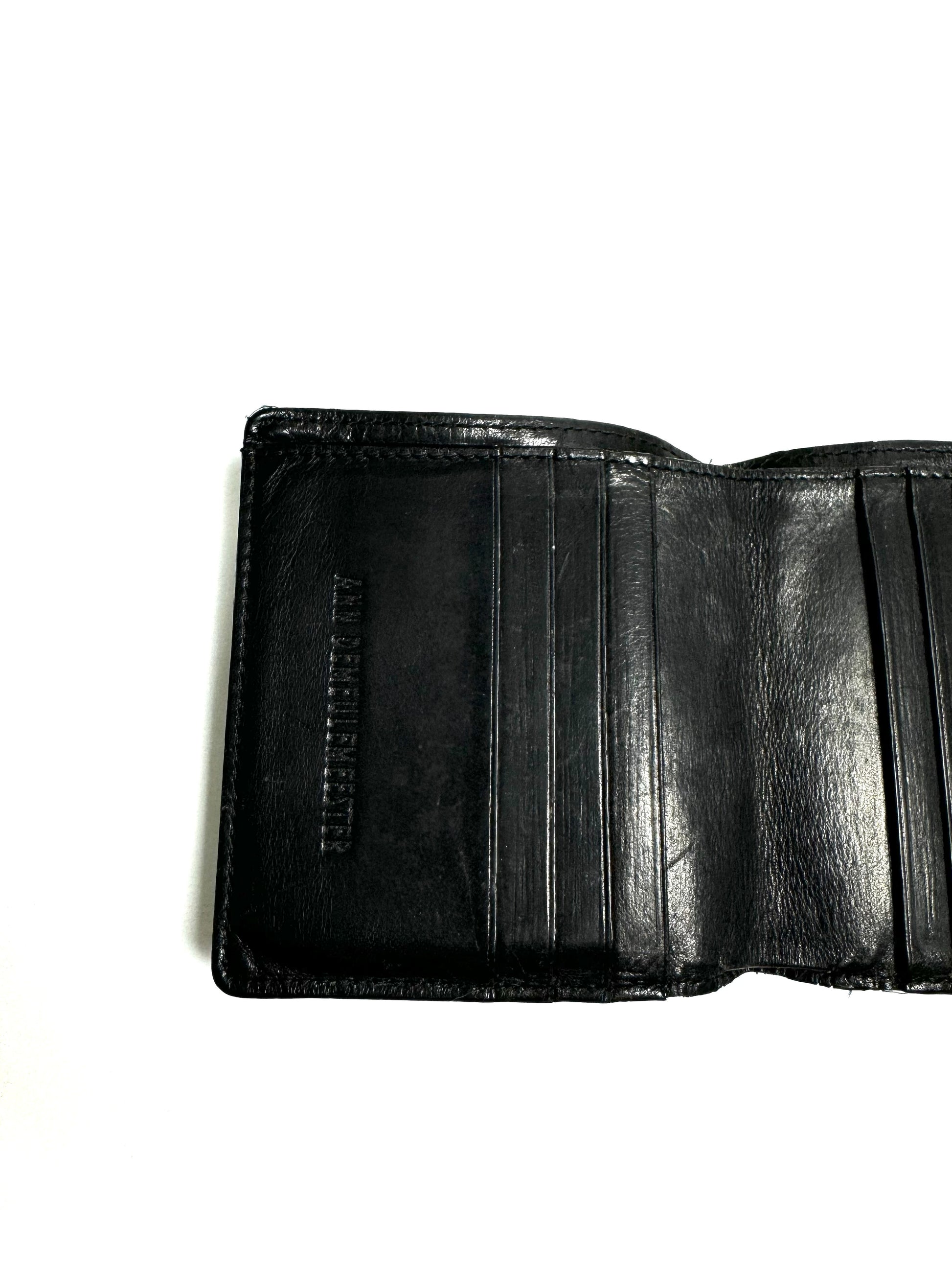 Ann Demeulemeester Black Leather Wallet