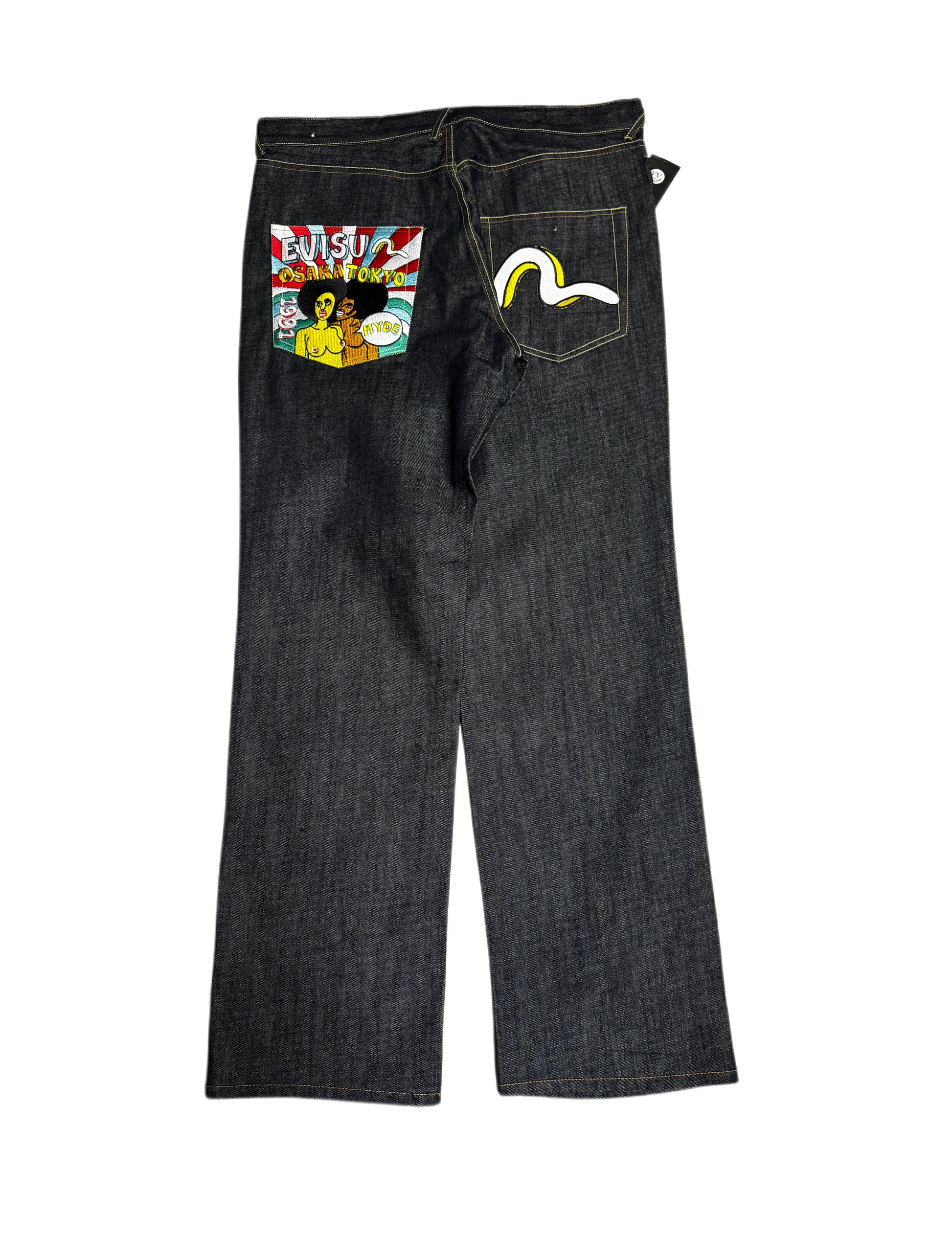 Evisu Nude Human Seagull Raw Denim Jean