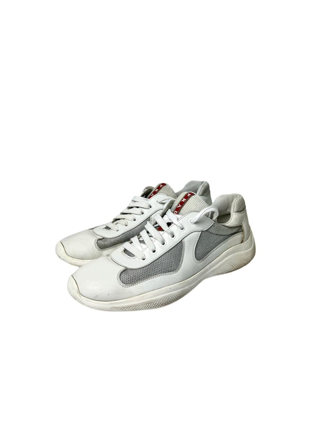 Prada White Grey Amercia’s Cup Shoes