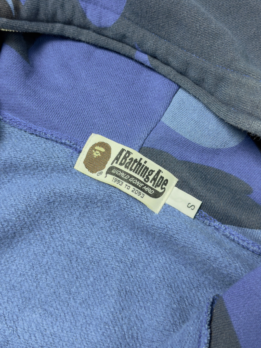 BAPE OG Blue Camo Full Zip Hoodie 2010s