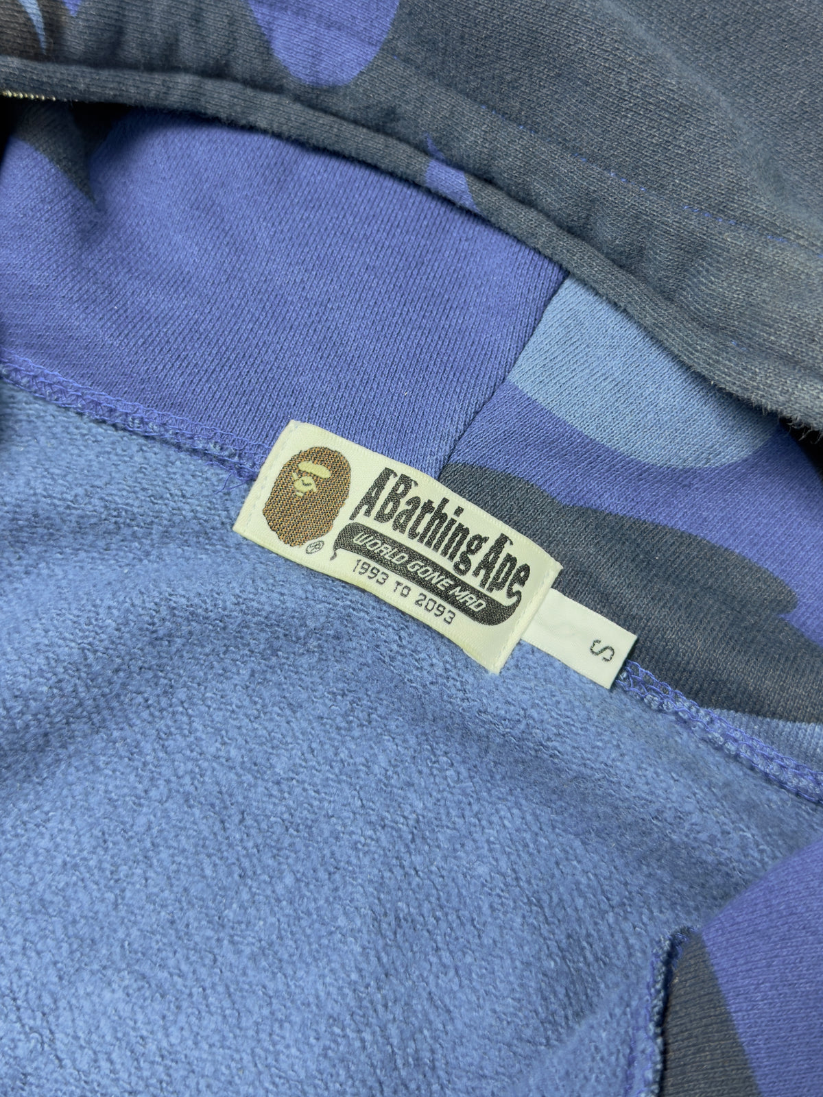 BAPE OG Blue Camo Full Zip Hoodie 2010s