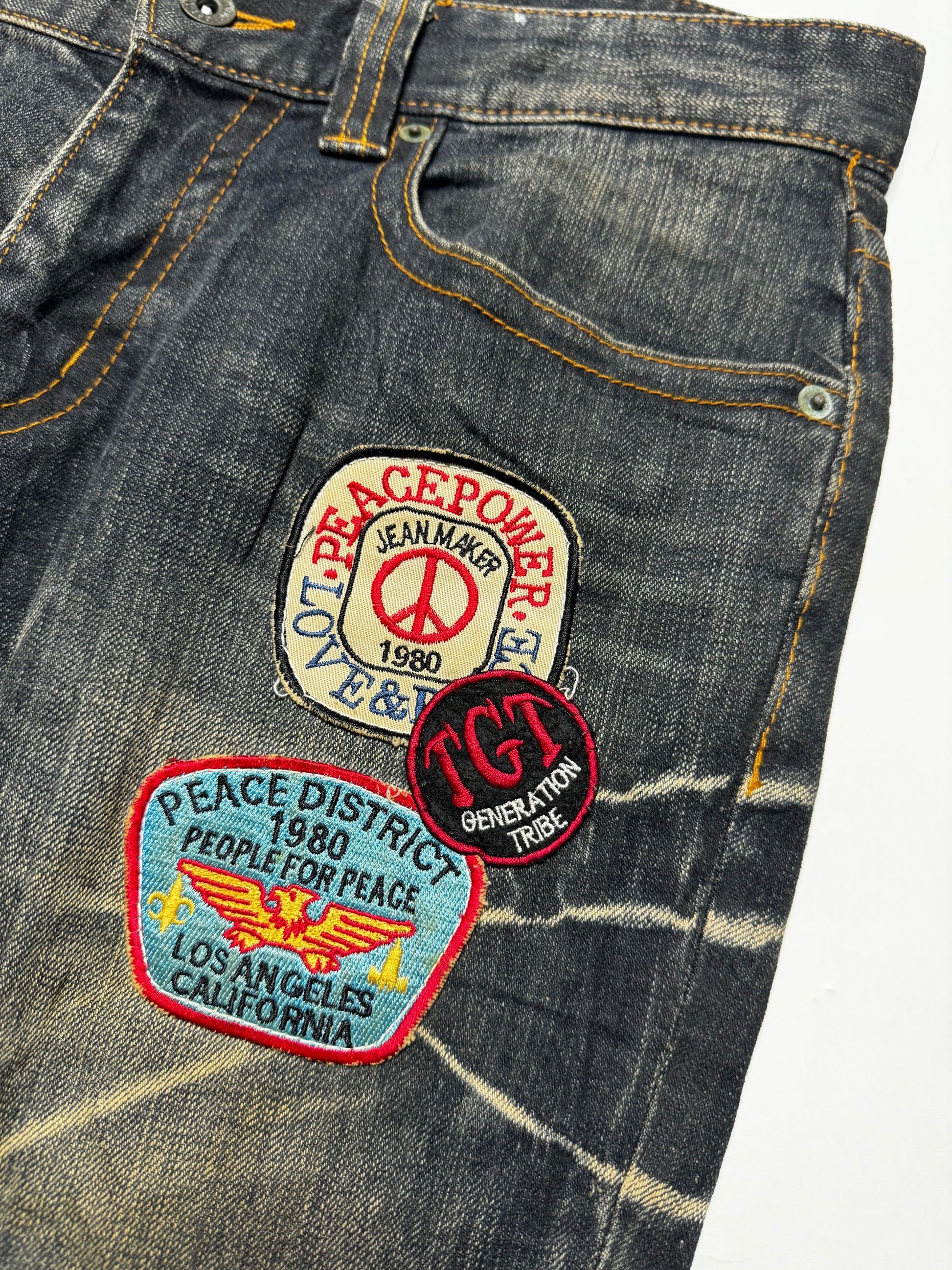 Semantic Design Acid Washed Patch Jean 2000s