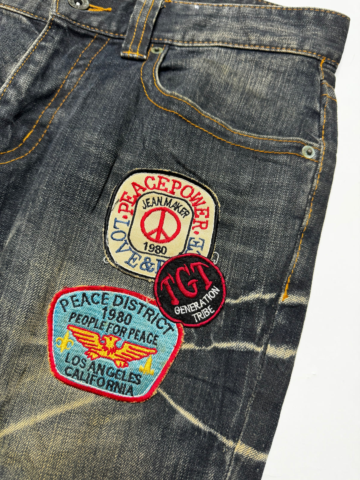 Semantic Design Acid Washed Patch Jean 2000s