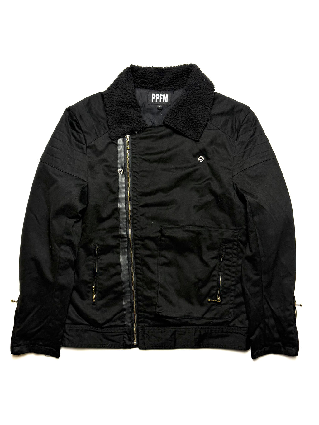 PPFM Wool Collar Black Jacket