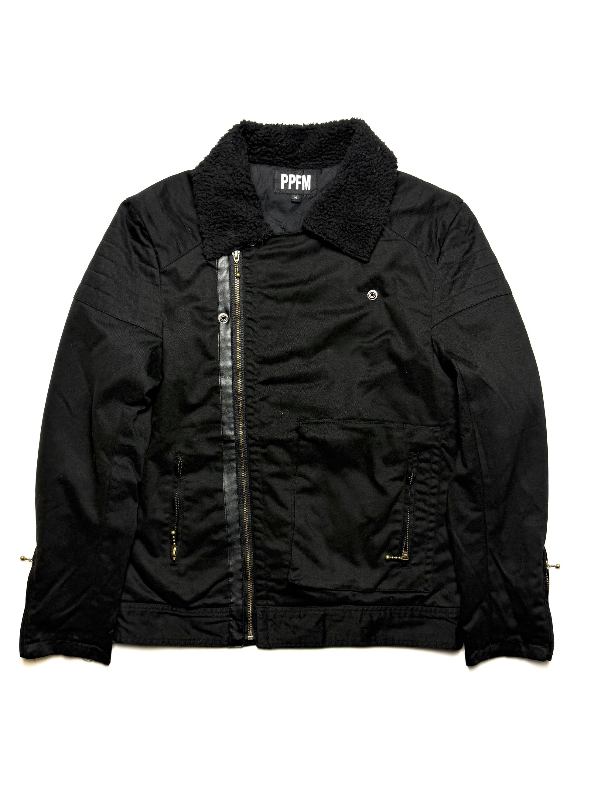 PPFM Wool Collar Black Jacket