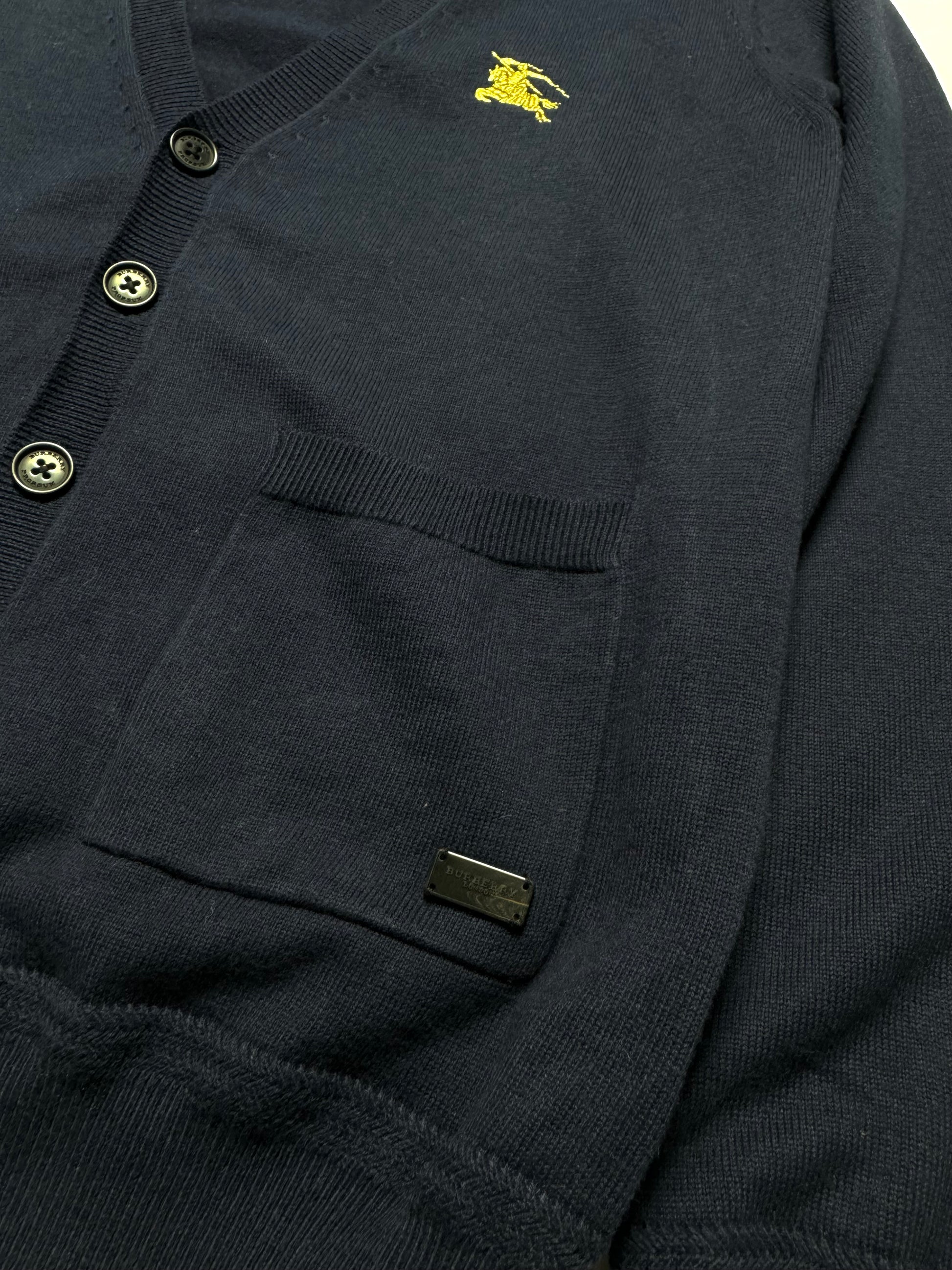 Burberry Navy Wool Cardigan