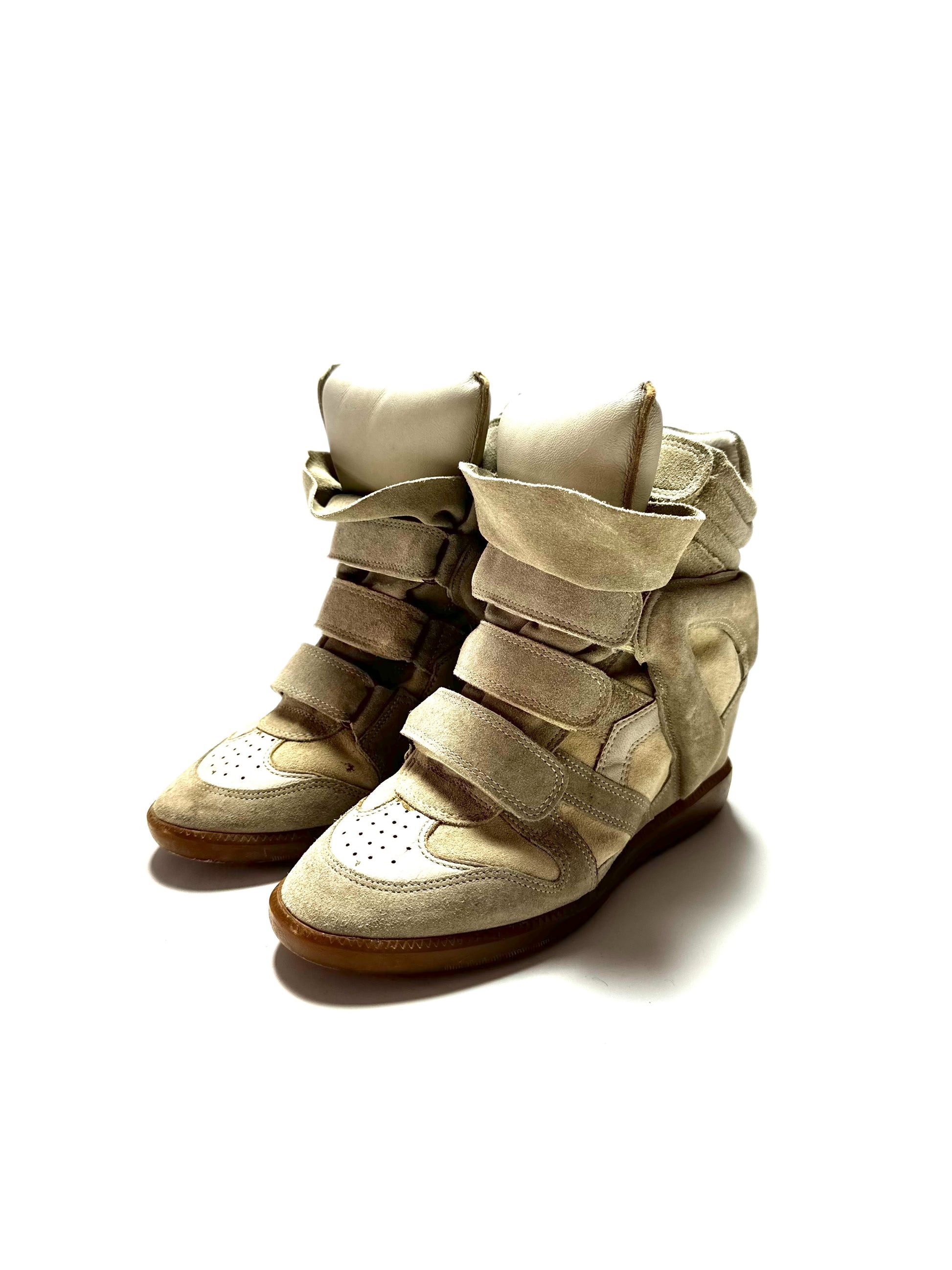 Isabel Marant Bekett Wedge Grey Suede Sneaker