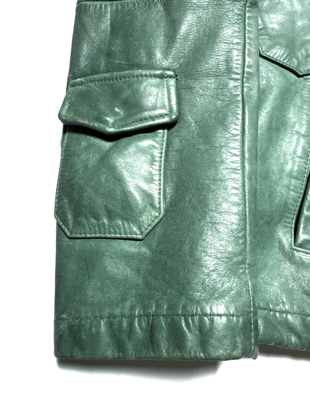 Avirex Green Leather Pilot Fly Jacket