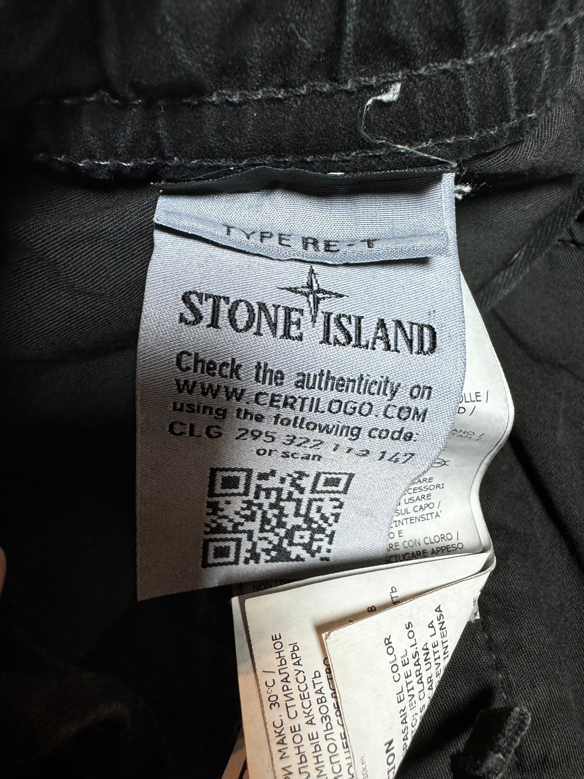 Stone Island Black Type RE-T Taper Pant