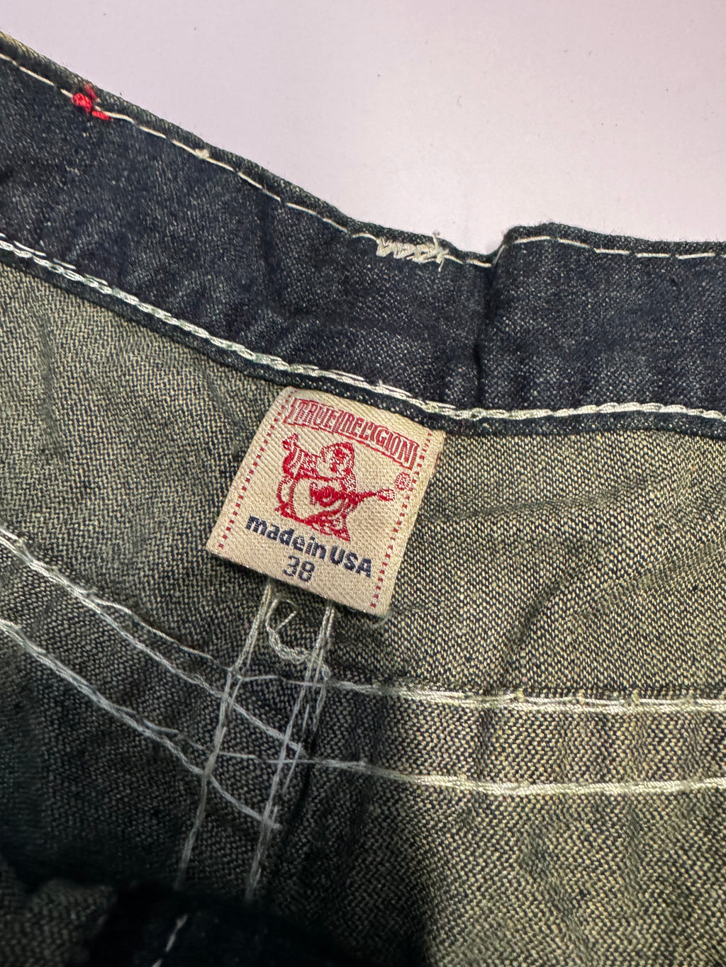 True Religion Green Brushed Short Jort