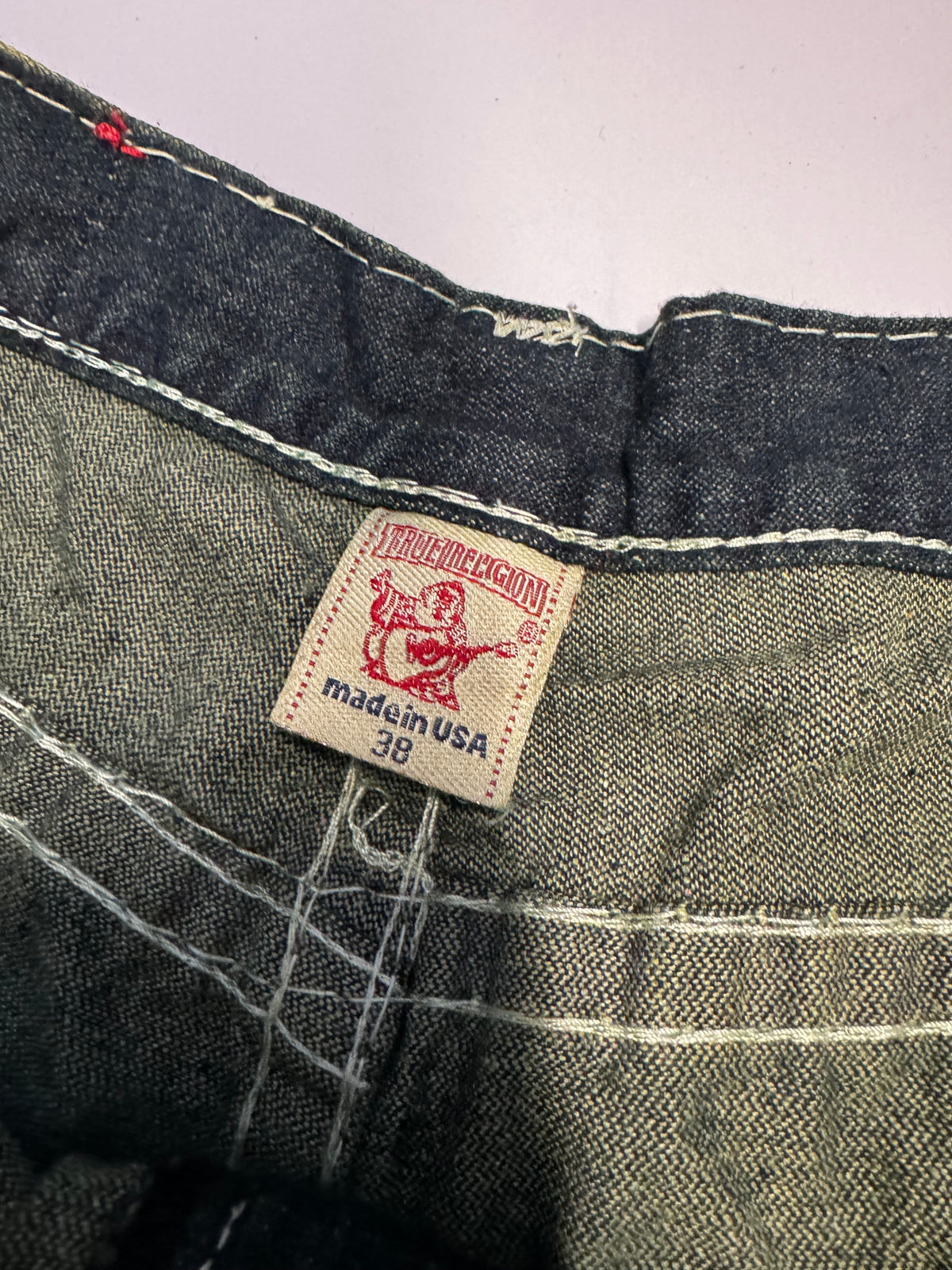 True Religion Green Brushed Short Jort