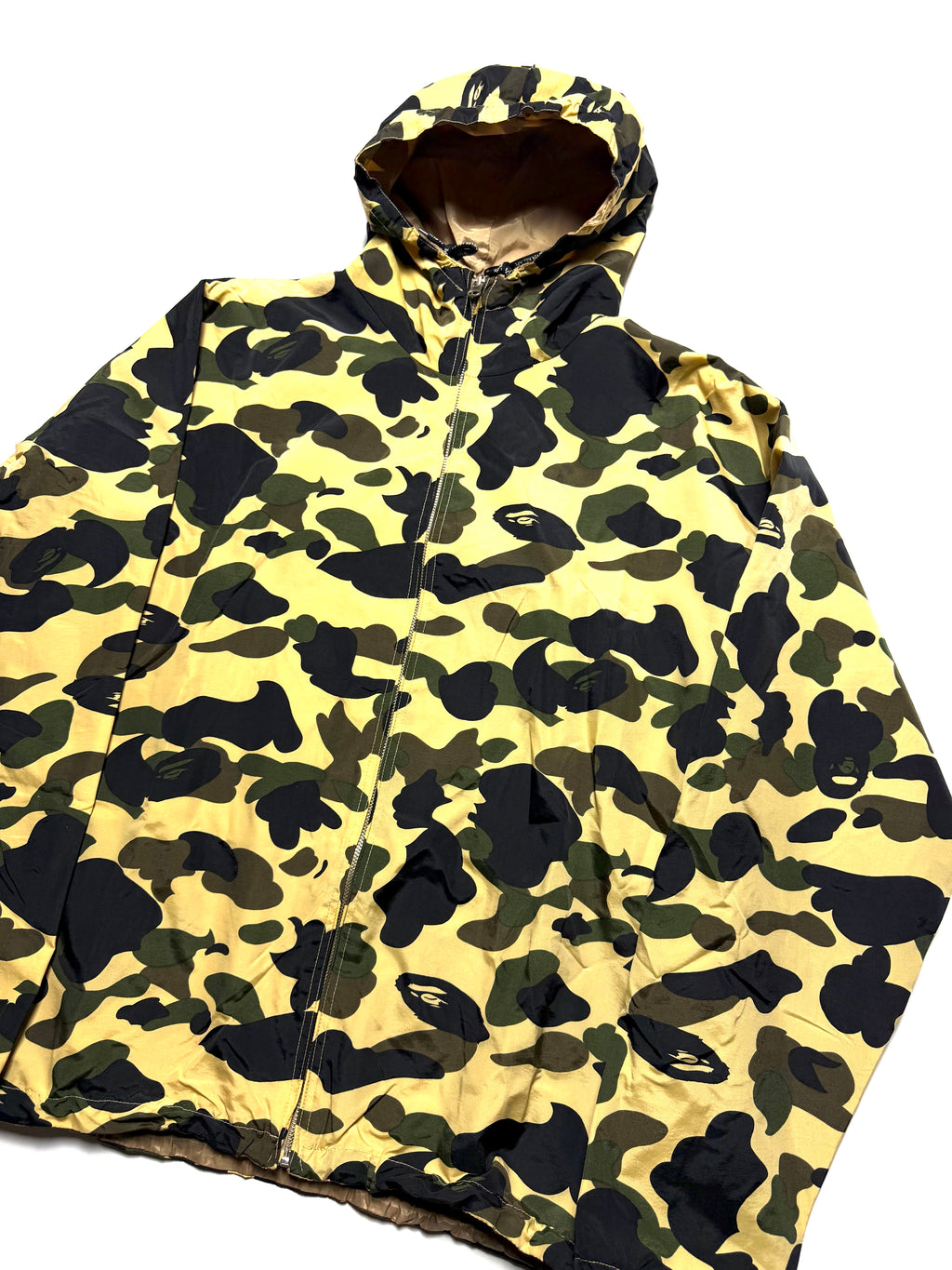 BAPE 1st Yellow Camo Reversible Hooded Jacket 90s