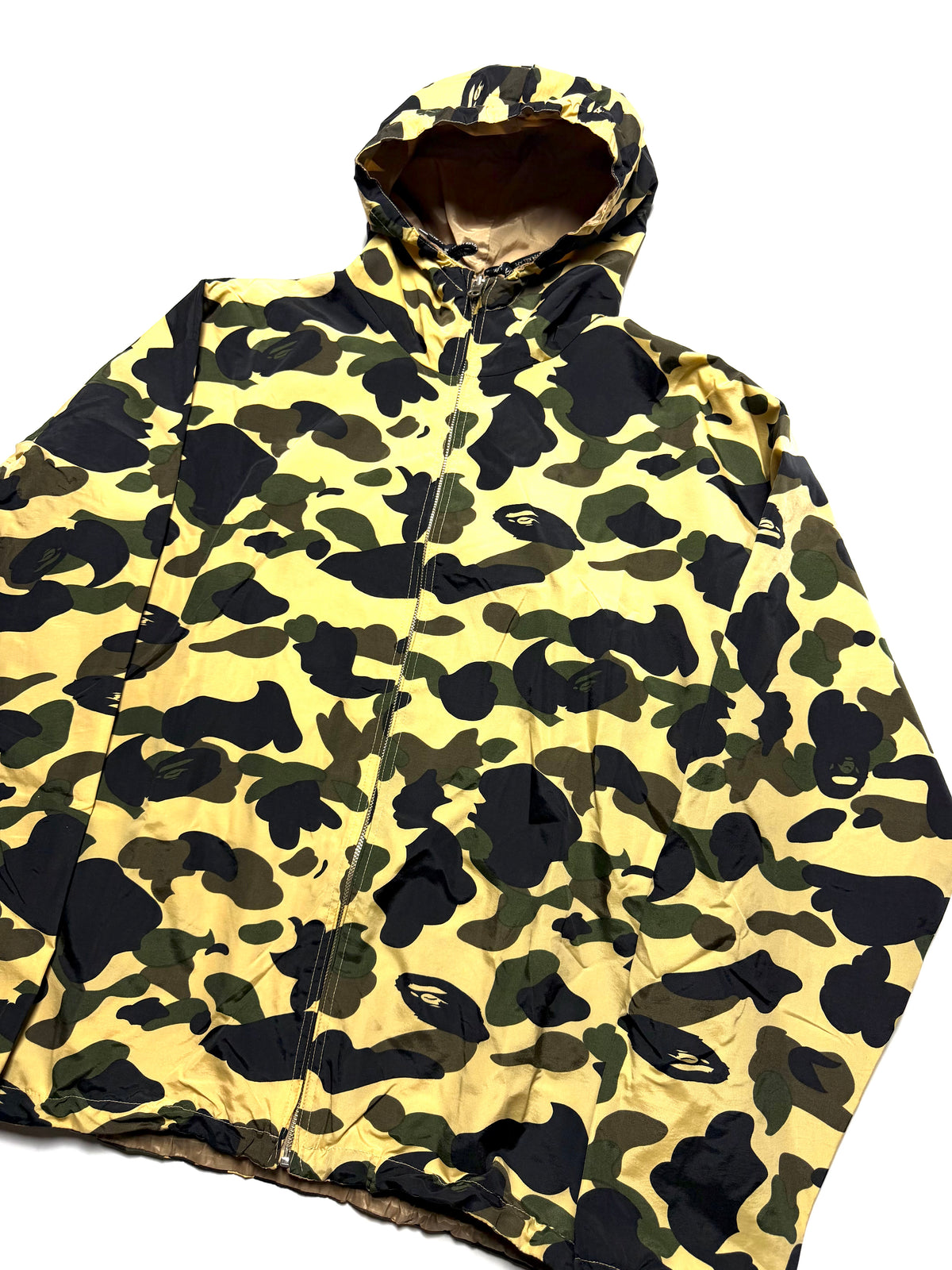 BAPE 1st Yellow Camo Reversible Hooded Jacket 90s